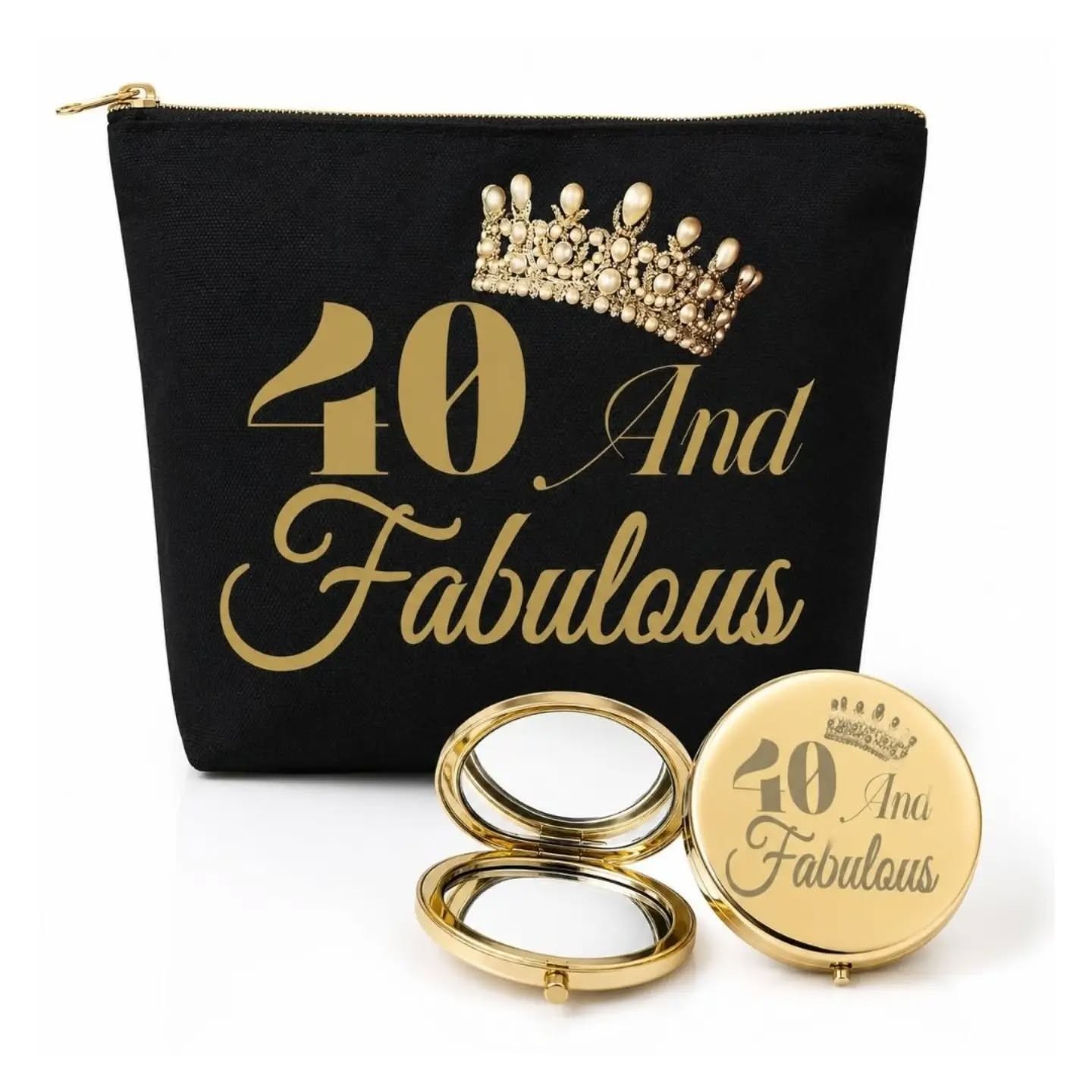 40 & Fabulous Queen Gift Set – Pouch & Mirror – view 1