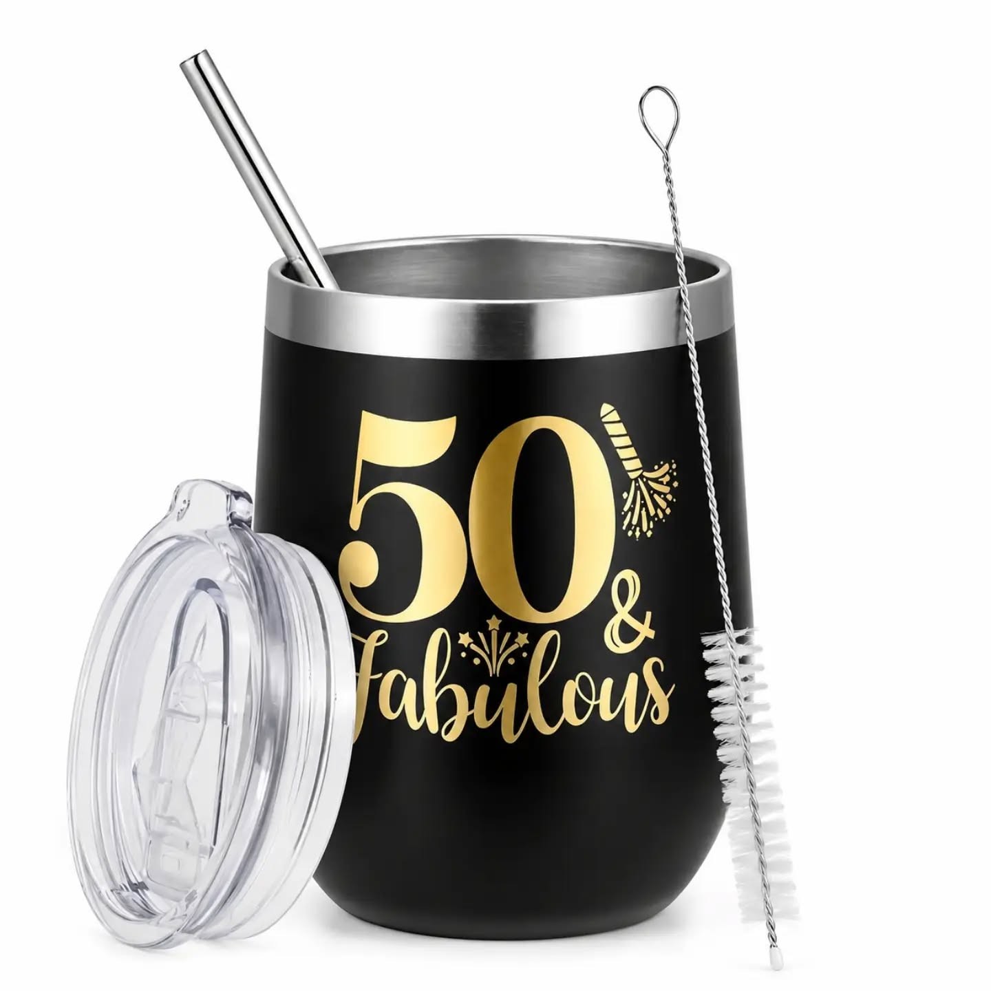 50 & Fabulous Birthday Stainless Steel Gift Tumbler – view 1
