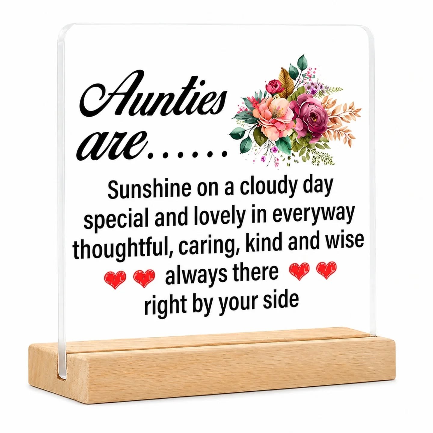 Aunties Are Mini Plaque With Wooden Stand – view 1