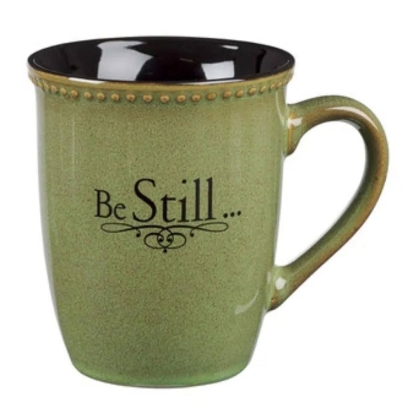 Be Still Sage Green Stoneware Coffee Mug - Psalm 46:10 – view 1
