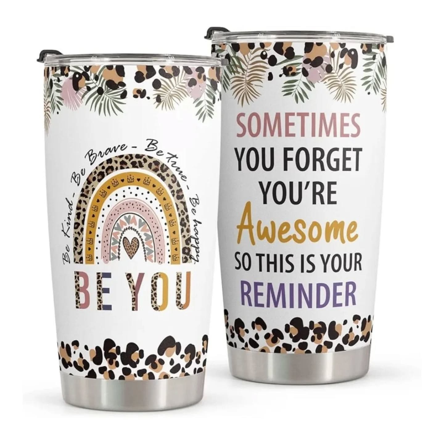 Be You, Sometimes You Forget You’re Awesome So This Is Your Reminder Insulated Stainless Steel Travel Tumbler with Lid – view 1