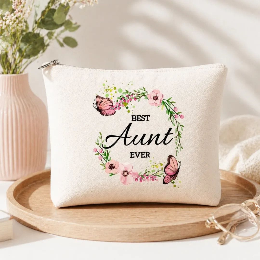 Best Aunt Ever Floral Pouch – view 1