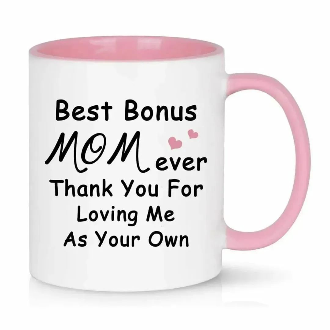 Best Bonus Mom Ever Pink Marble Mug Gift Set – view 1