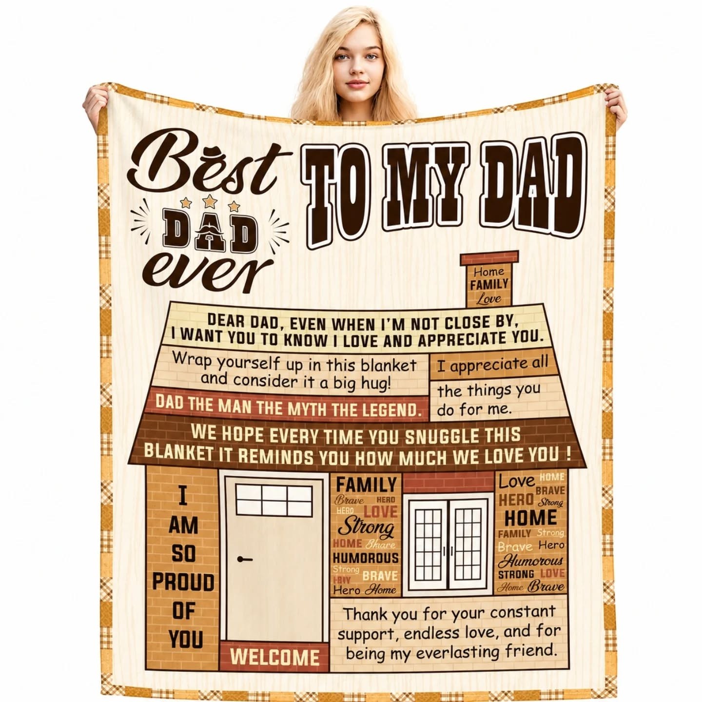 Best Dad Ever Gift Blanket (50'x60') – view 1