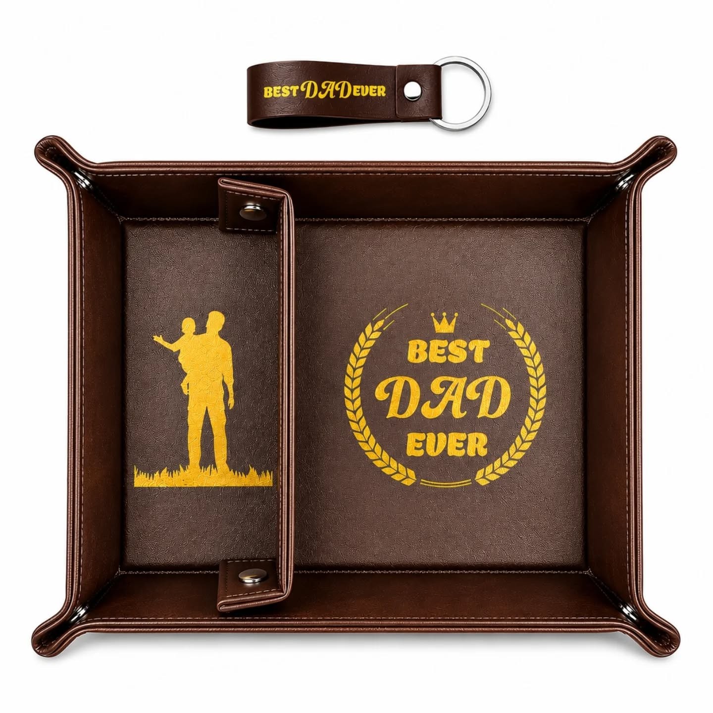 Best Dad Ever Valet Tray & Keychain Gift Set – view 1