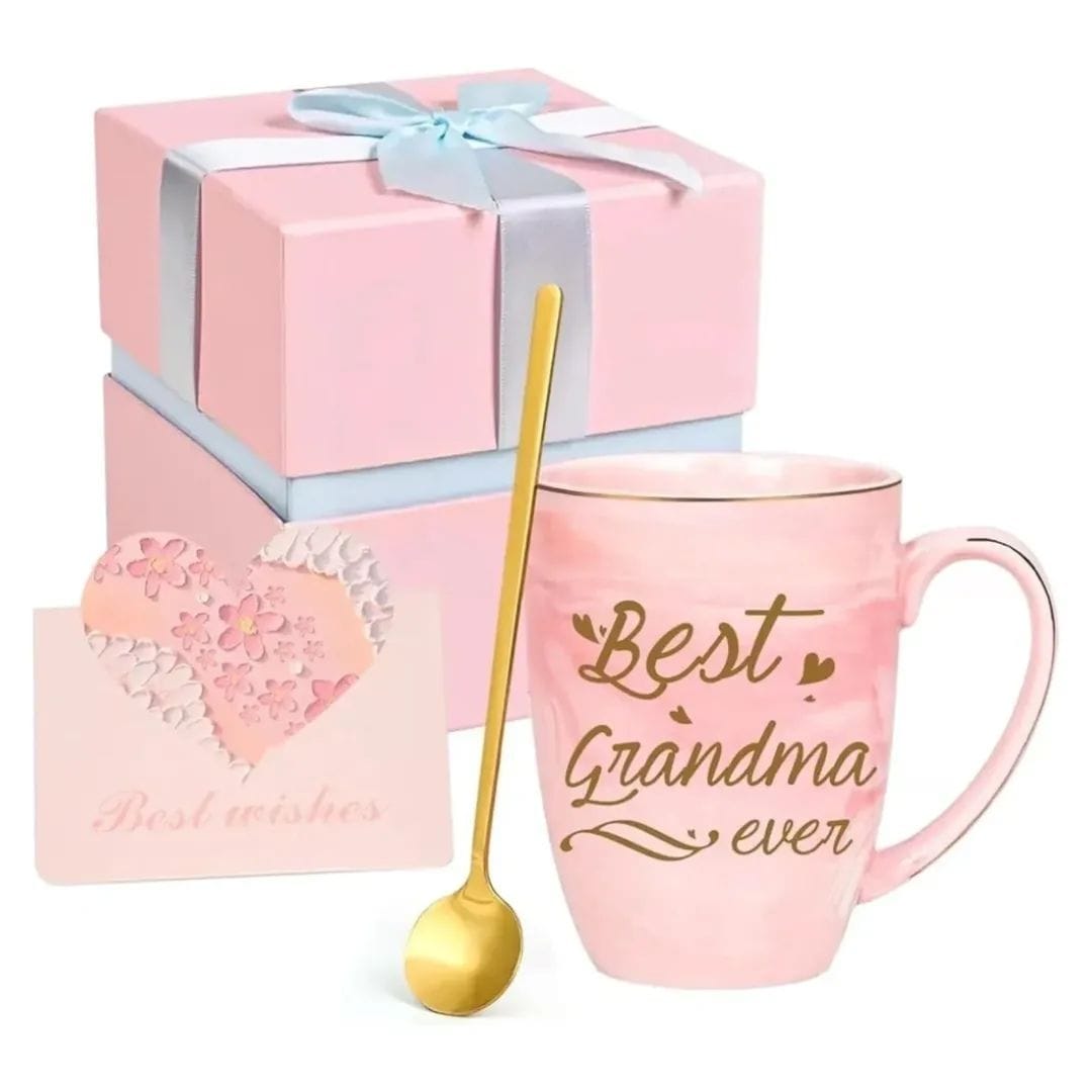 Best Grandma Ever Pink Marble Mug Gift Set – view 1