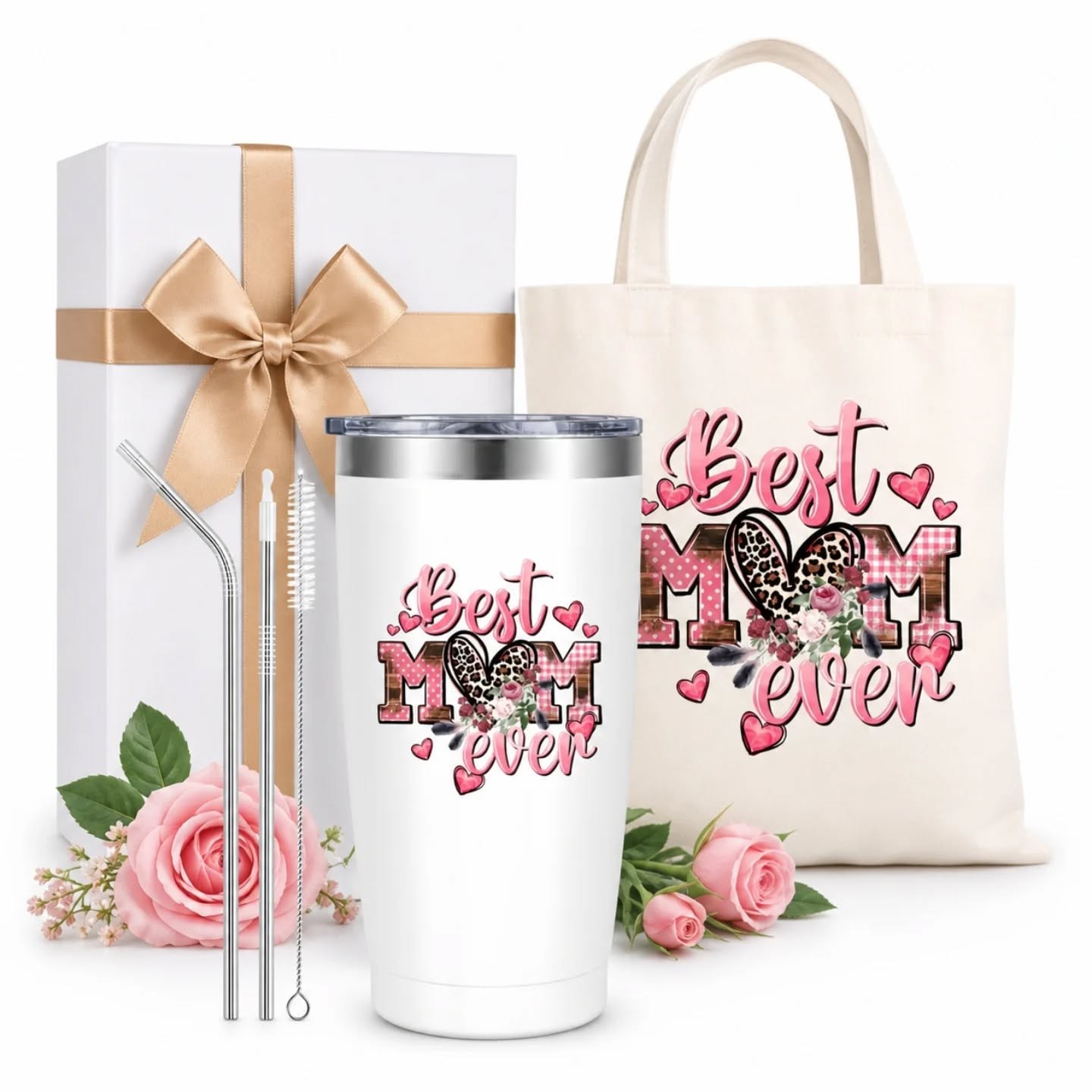 Best Mom Ever Gift Set – Tumbler & Tote – view 1
