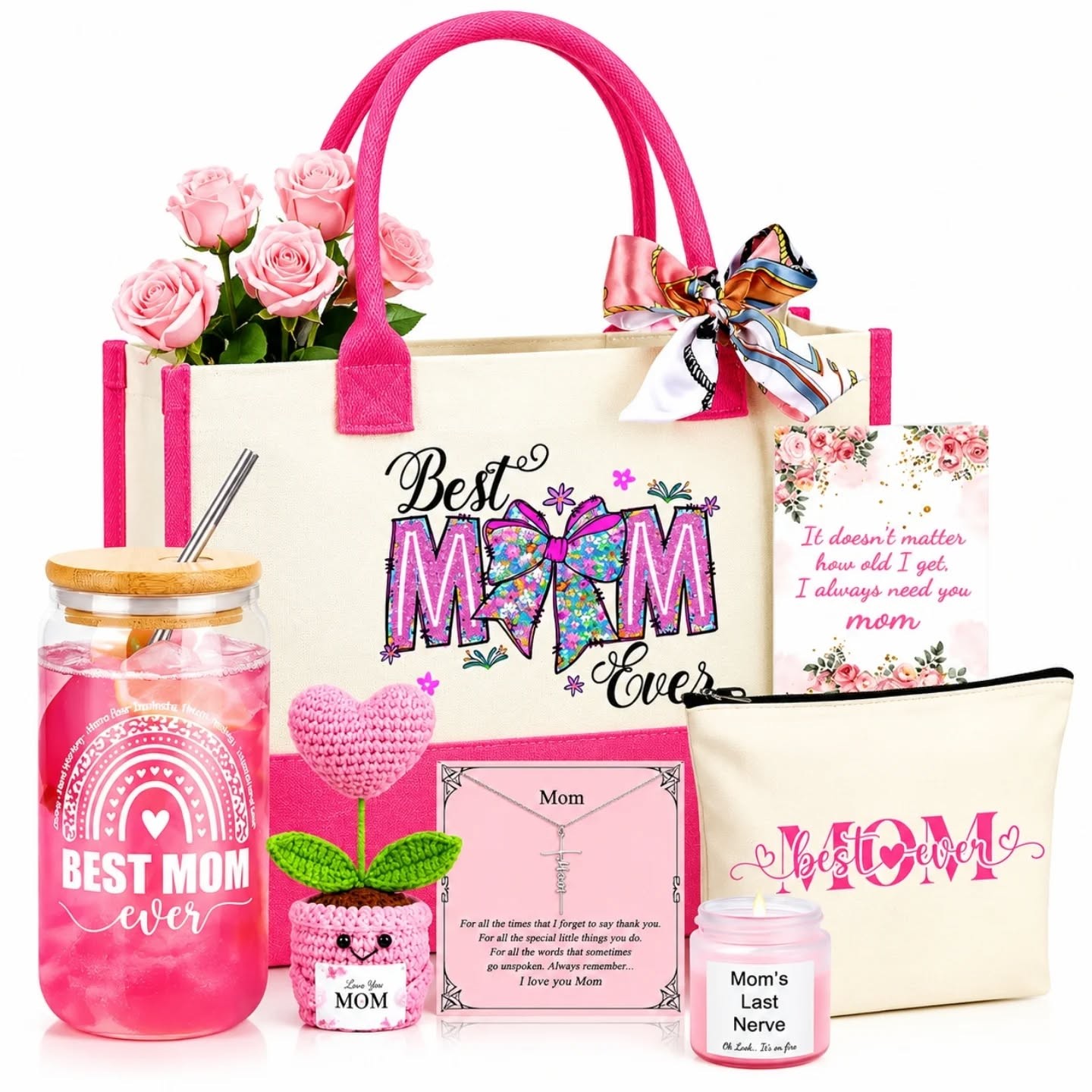 Best Mom Ever Gift Set – Necklace & Candle – view 1