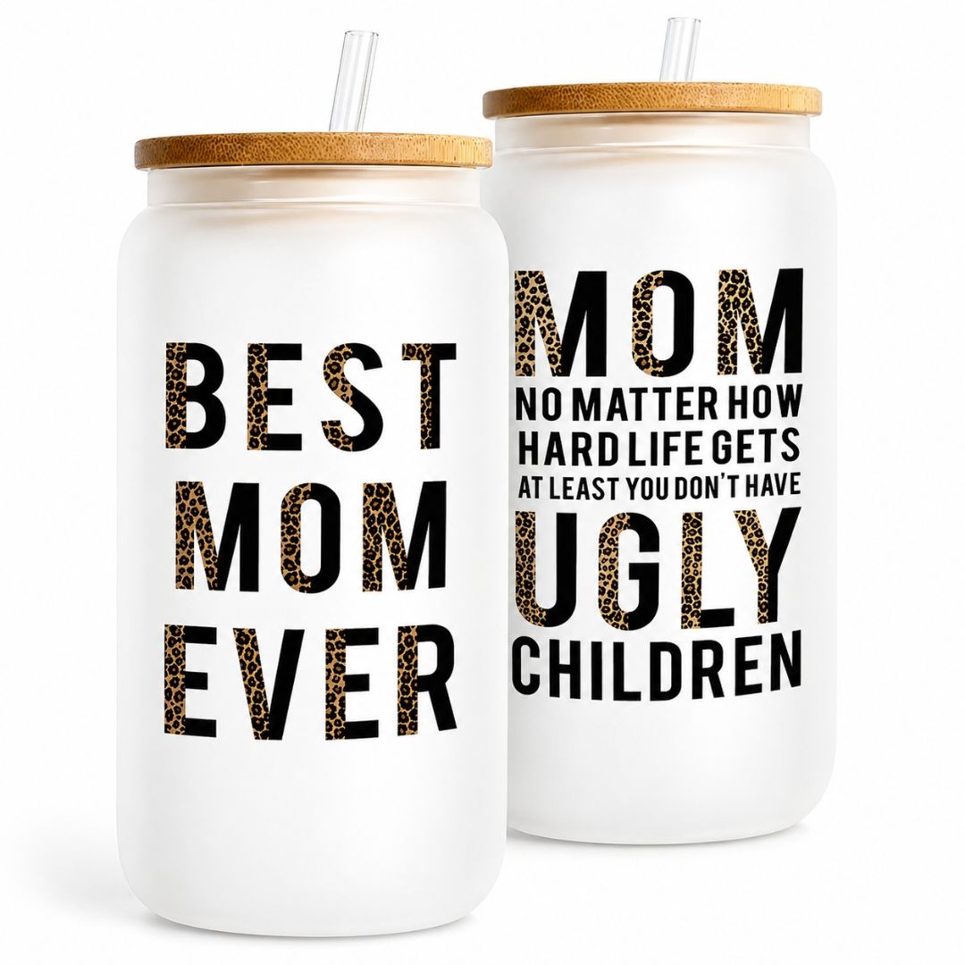 Best Mom Ever Glass Can – view 1