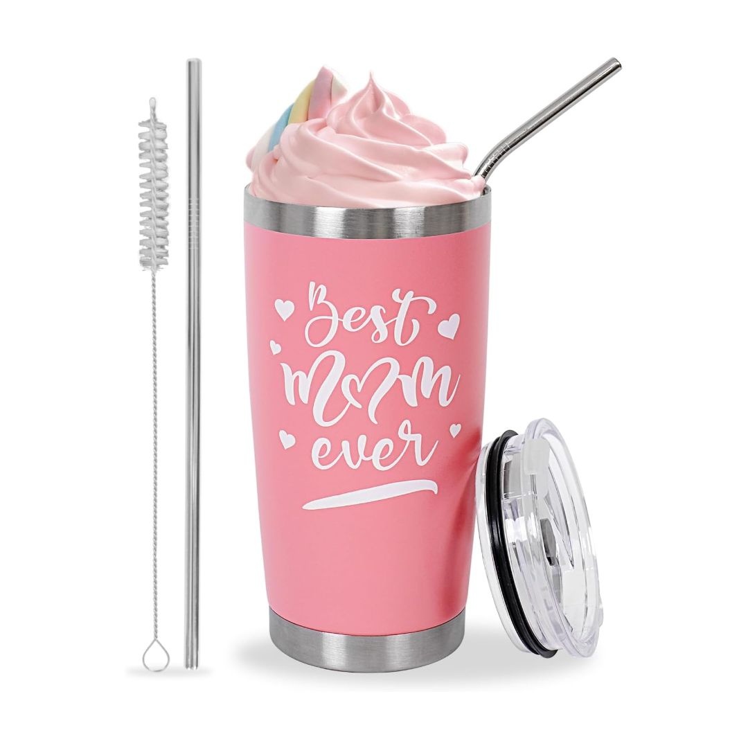 Best Mom Ever Pink Tumbler (20oz) – view 1