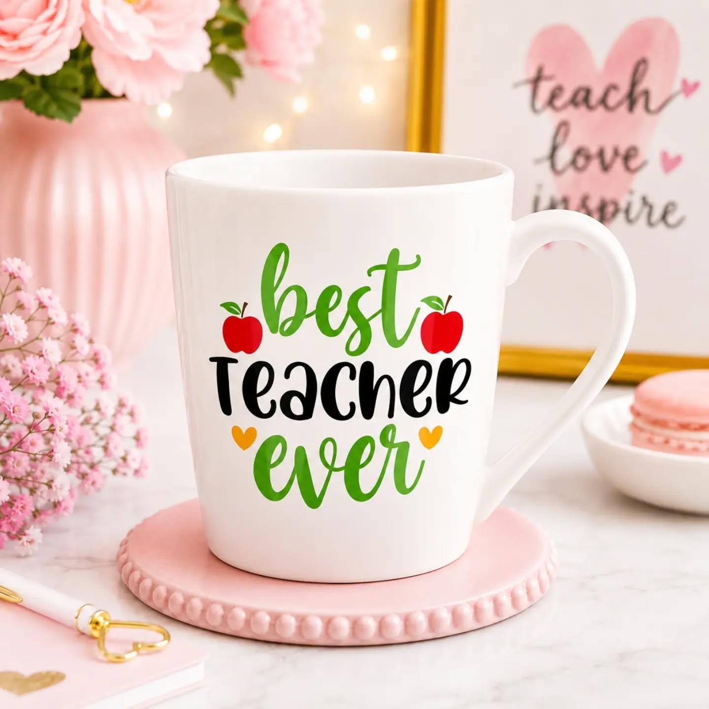 Best Teacher Ever Ceramic Gift Mug (12oz) – view 1