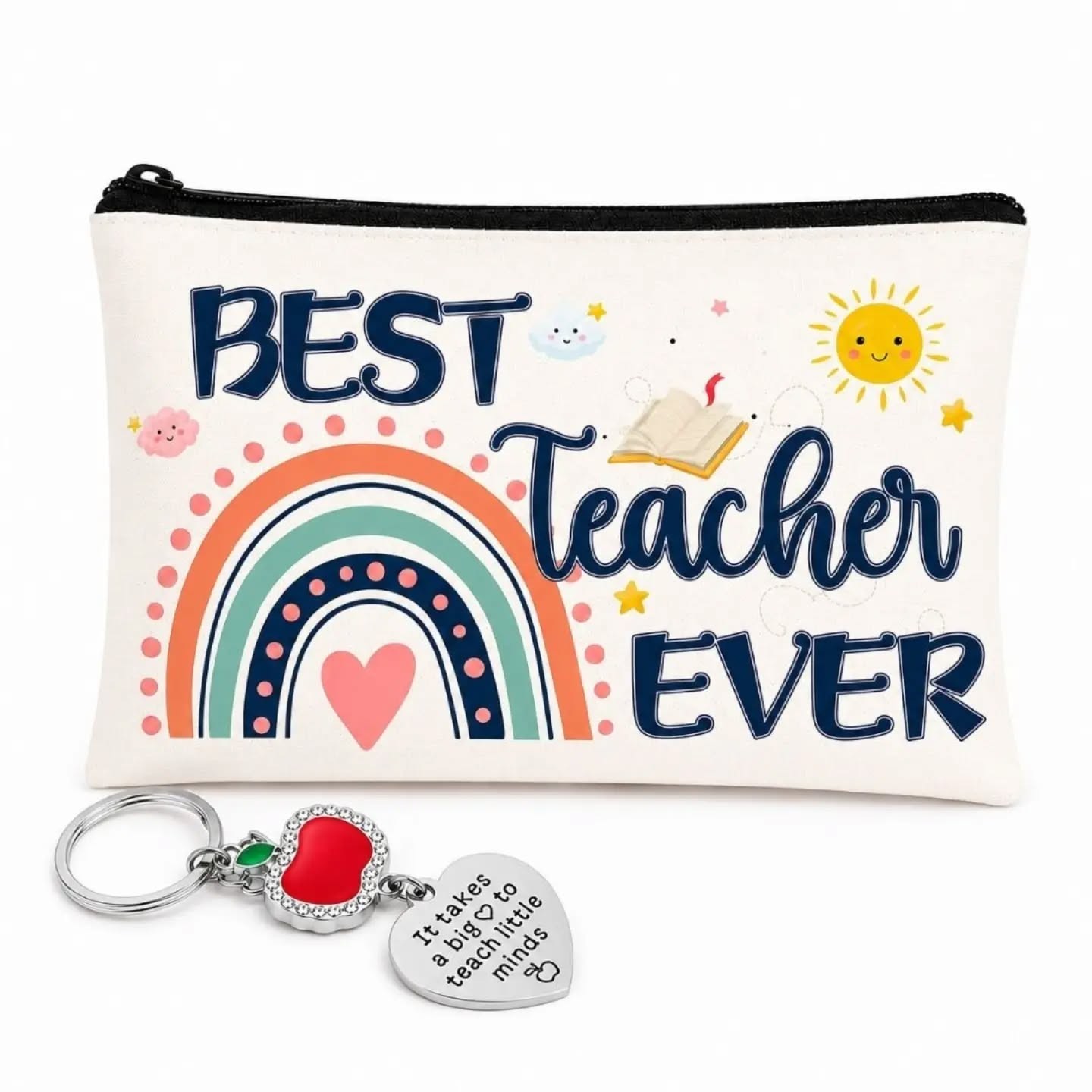 Best Teacher Ever Teacher Essentials Pouch & Keychain Set – view 1