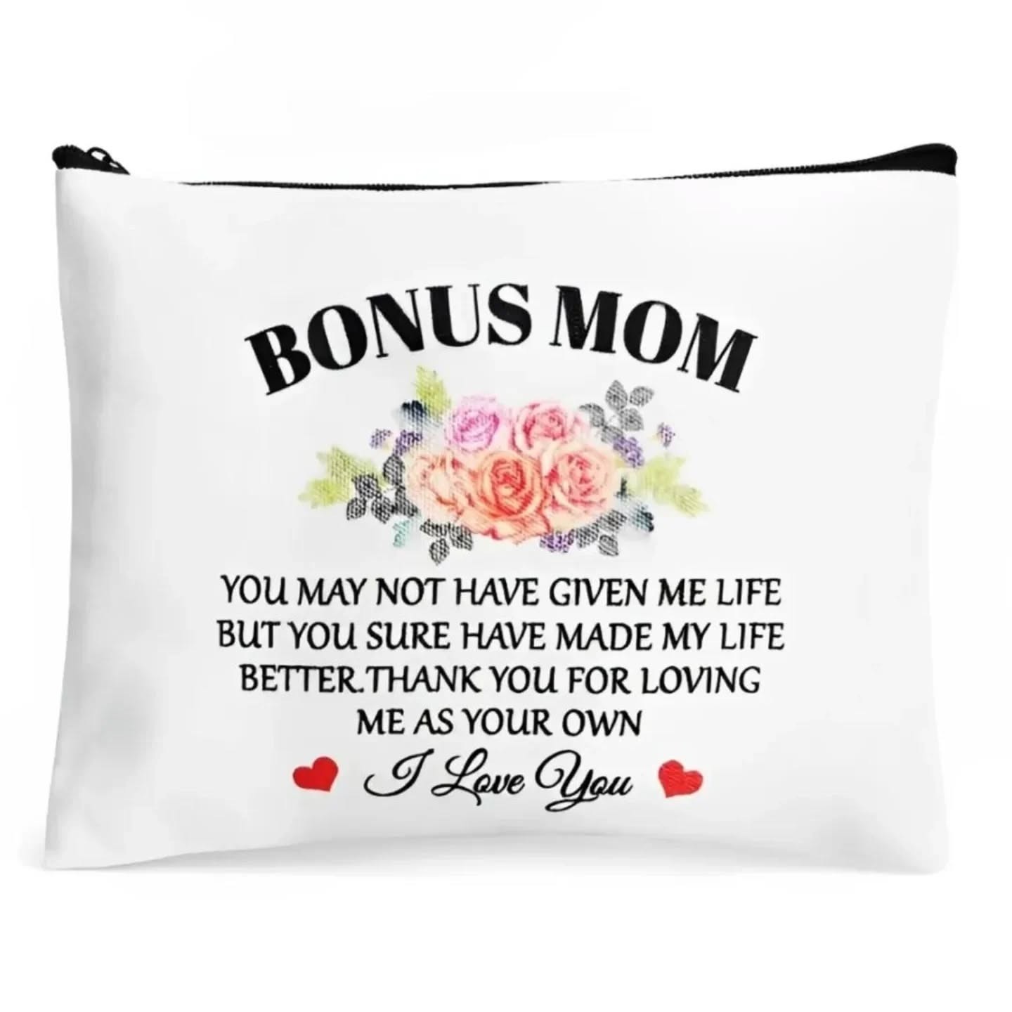 Bonus Mom Appreciation Canvas Pouch/Cosmetics Bag – view 1