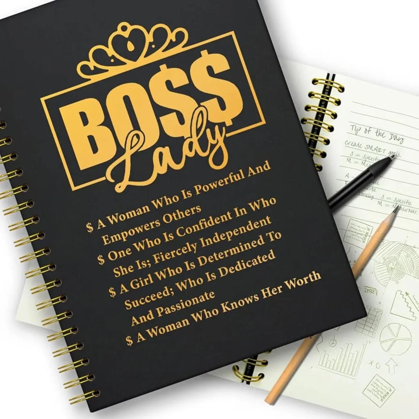 Boss Lady Black & Gold Journal – view 1