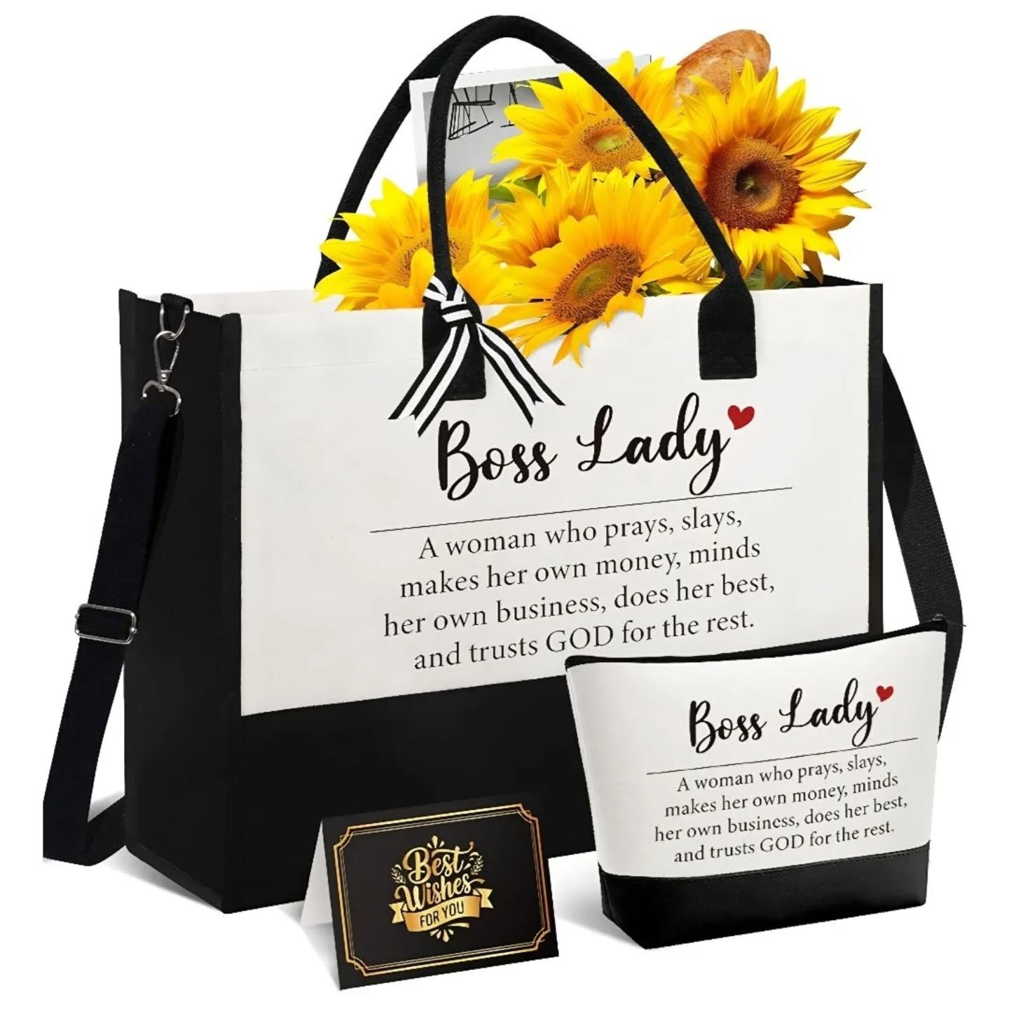 Boss Lady Personality Definition Tote Bag & Canvas Pouch Gift Set – She Slays – view 1