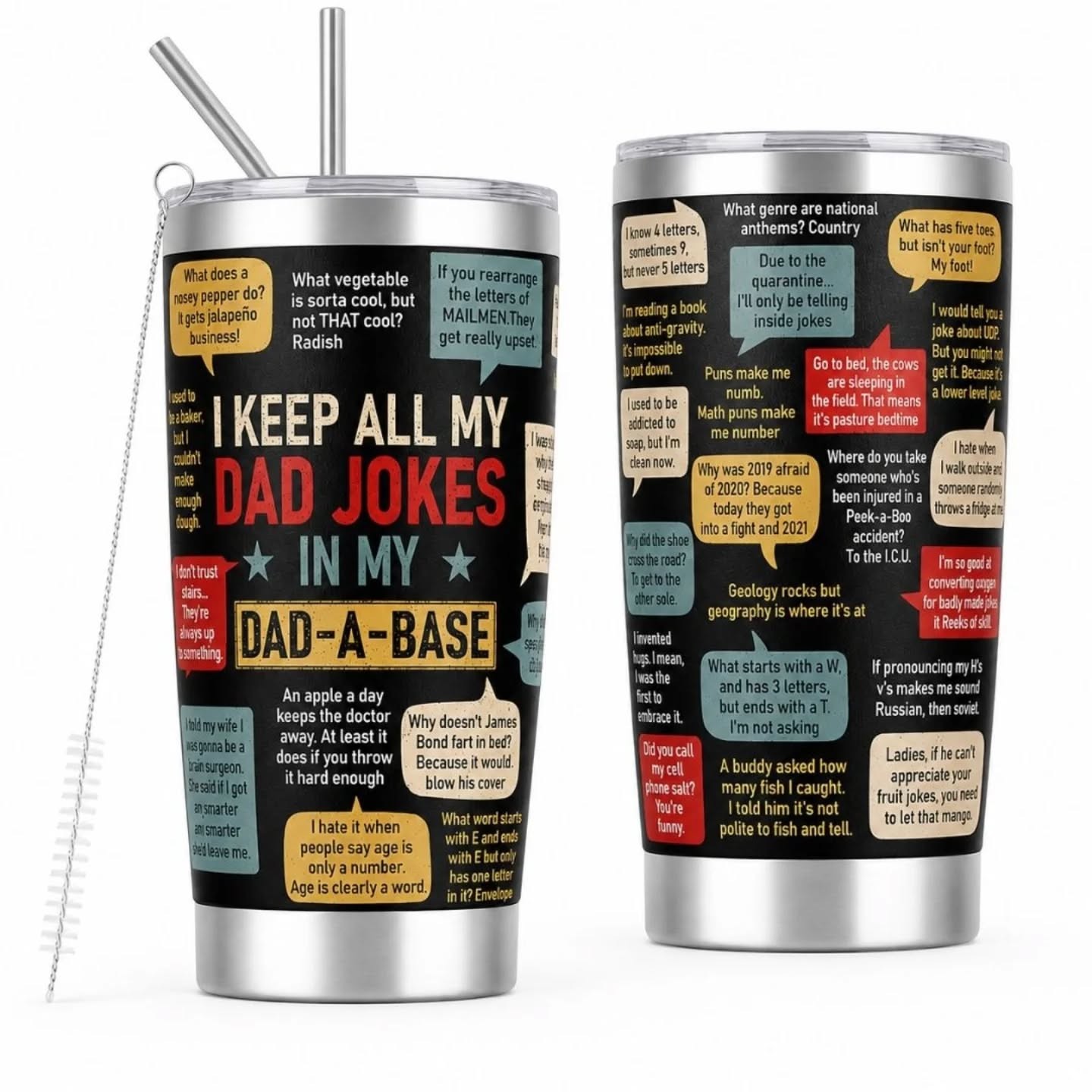 Dad-A-Base Stainless Steel Tumbler (20oz) – view 1