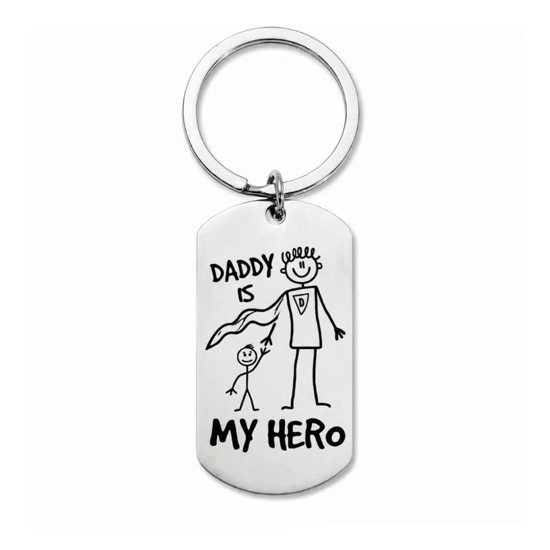 Daddy Is My Hero Keychain – view 1