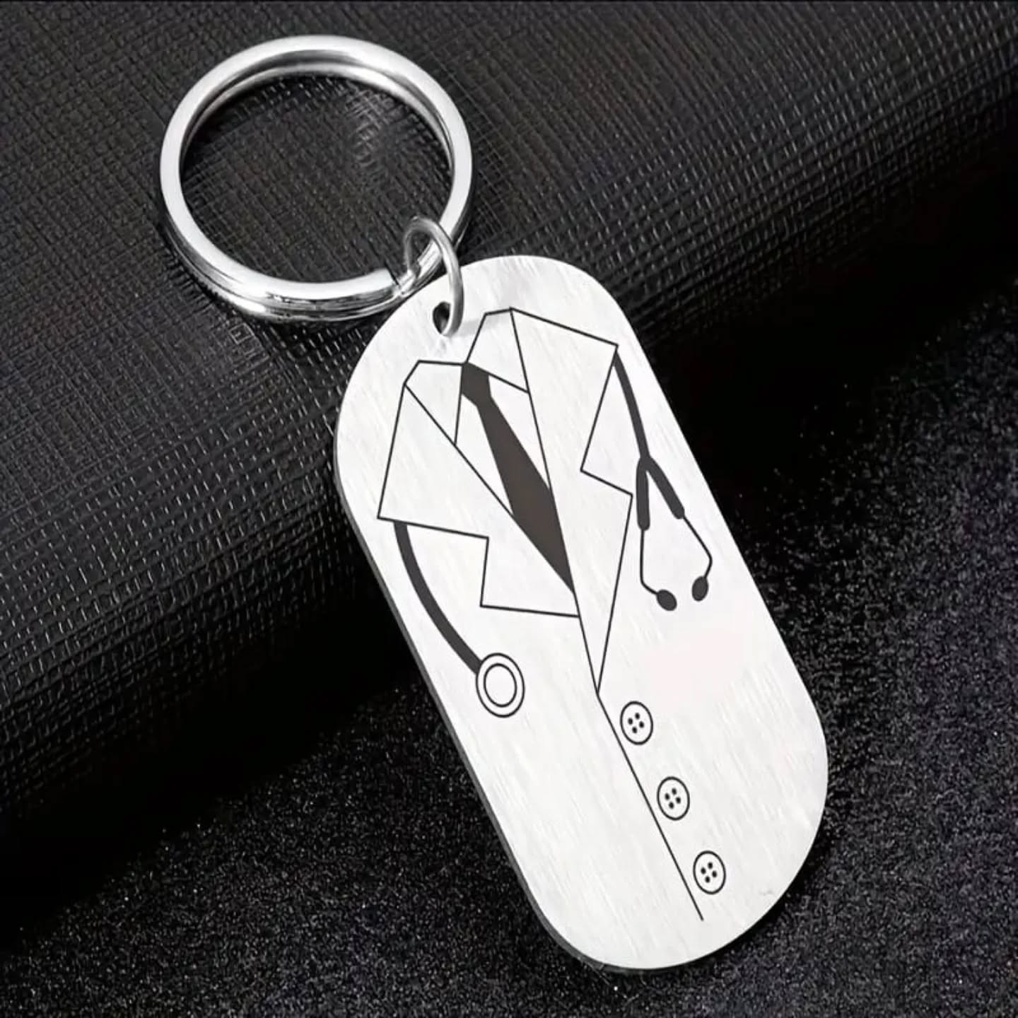 Doctor Stainless Steel Keychain – view 1