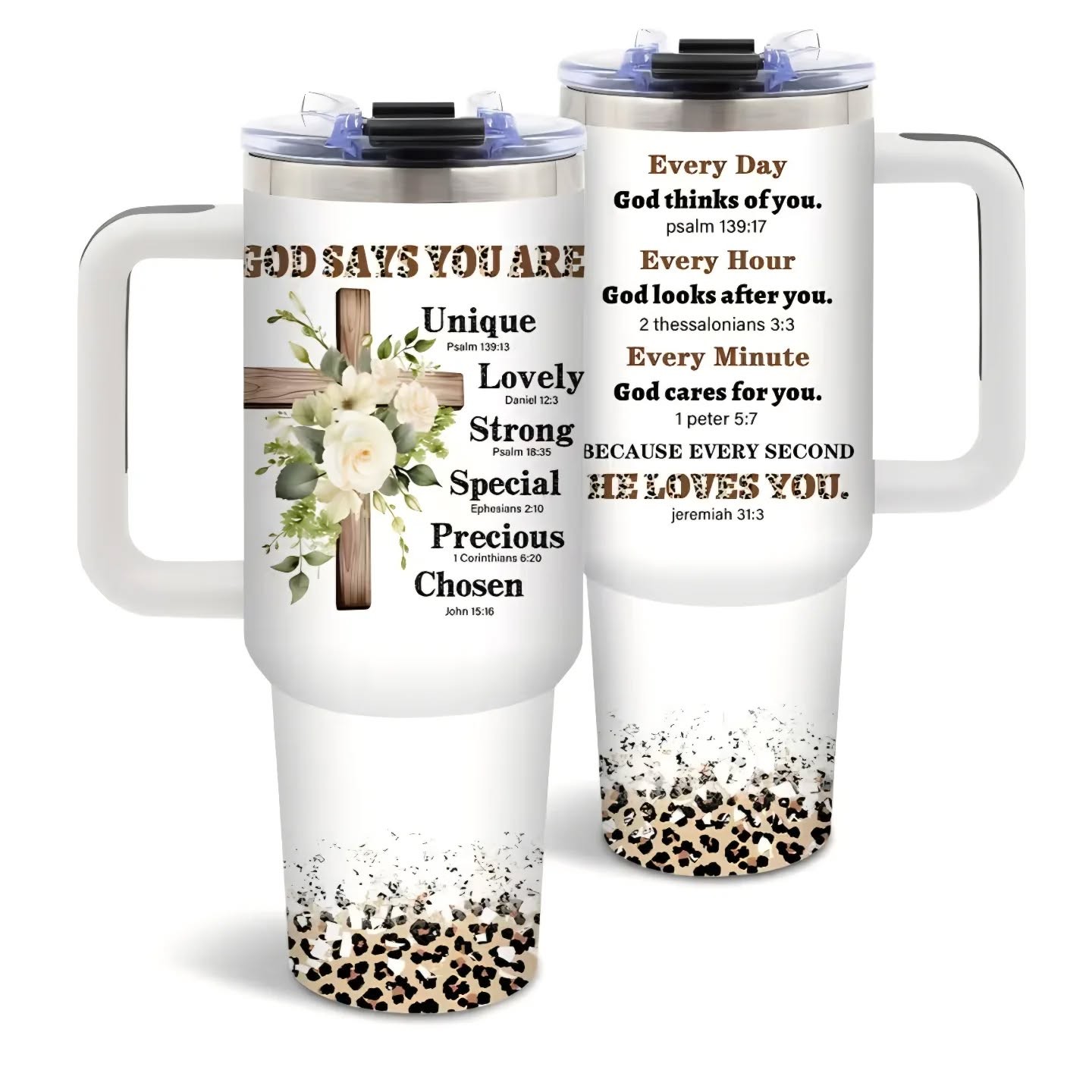 God Says You Are Stainless Steel Travel Cup (40oz) – view 1