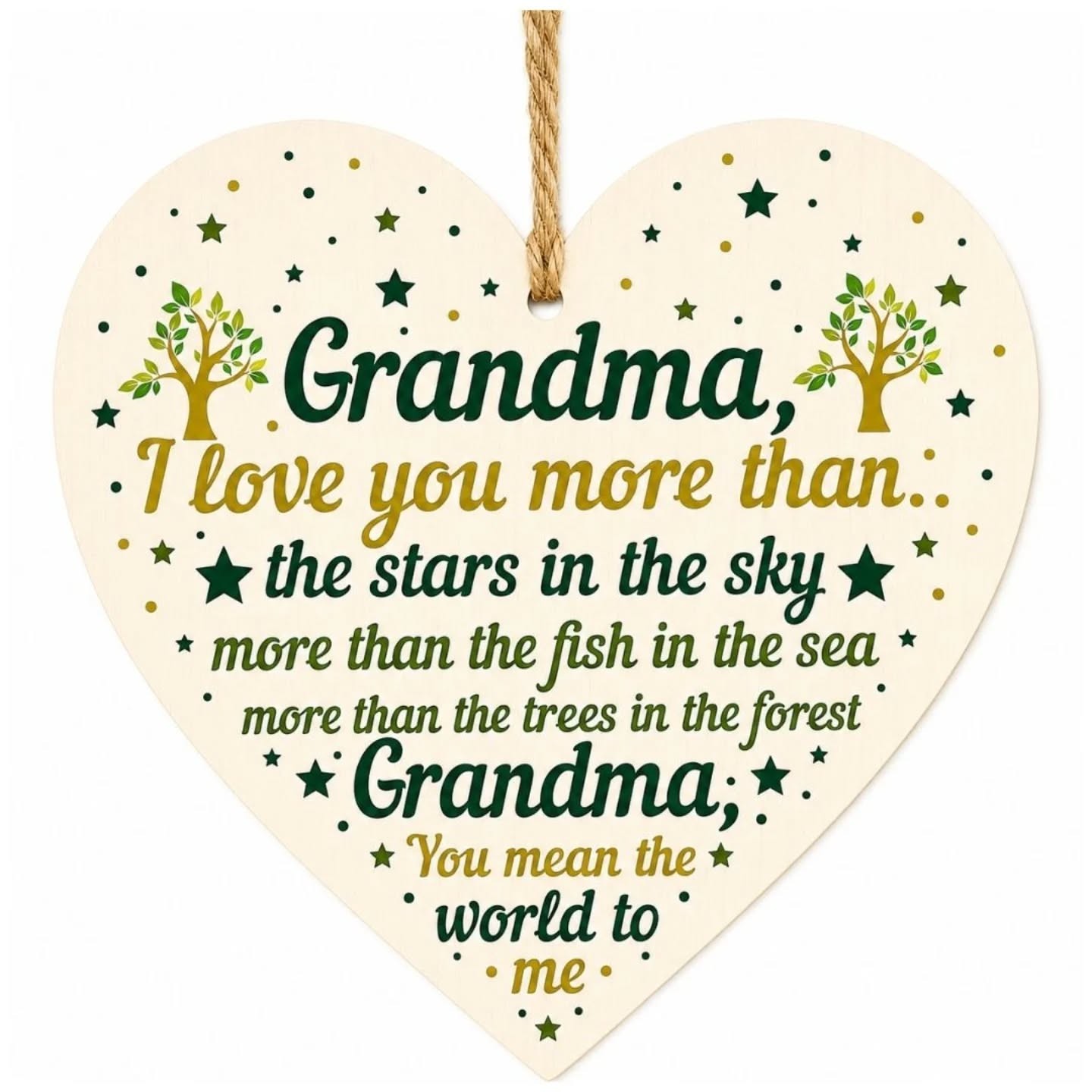 Grandma Appreciation Mini Hanging Heart Gift Plaque – view 1