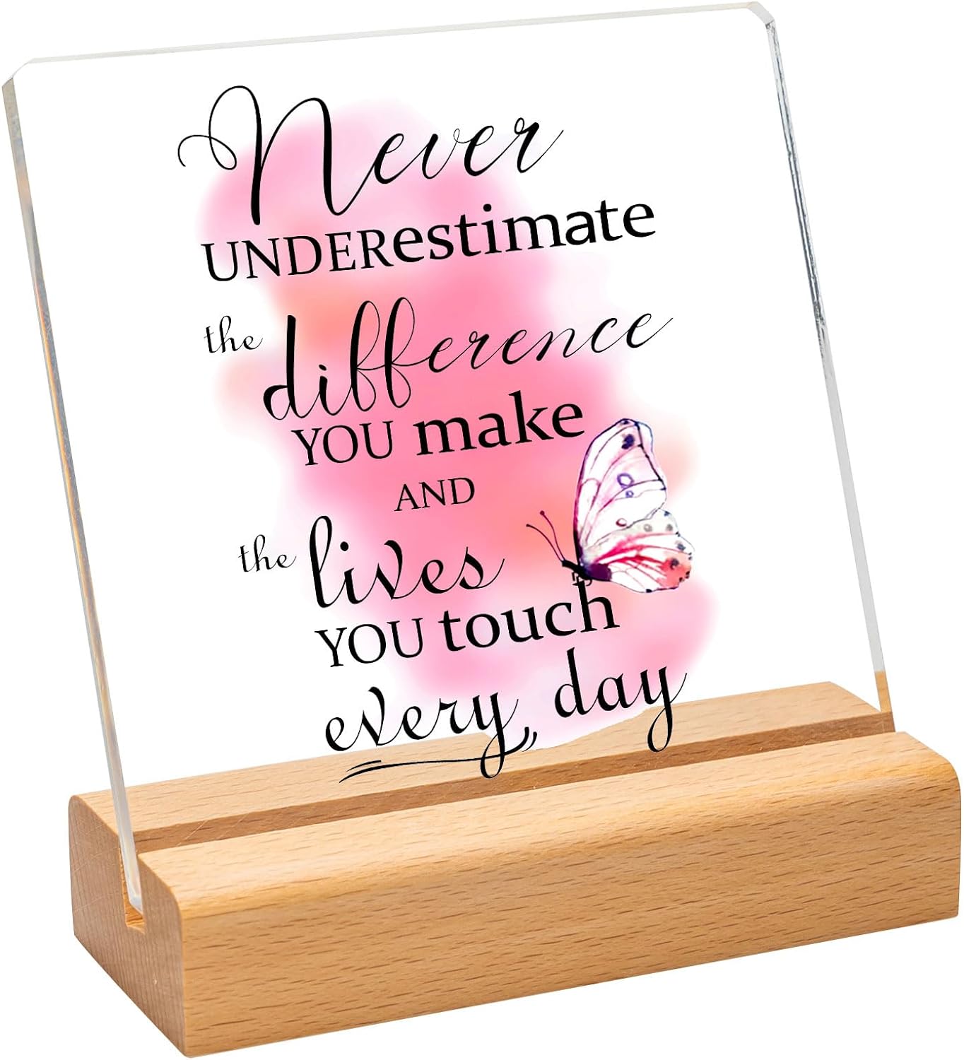Never Underestimate the Difference You Make Acrylic Plaque – view 1