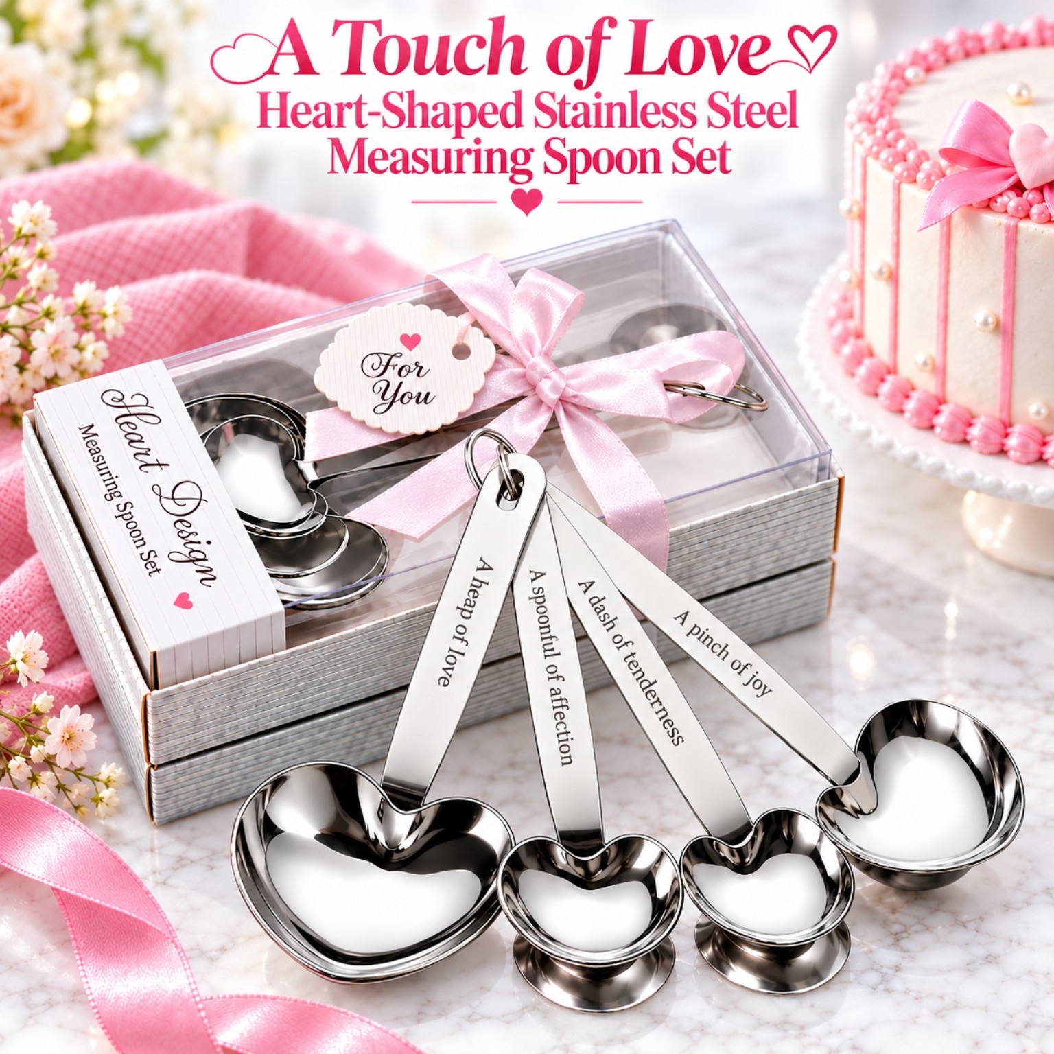 Heart Measuring Spoons Set – view 1