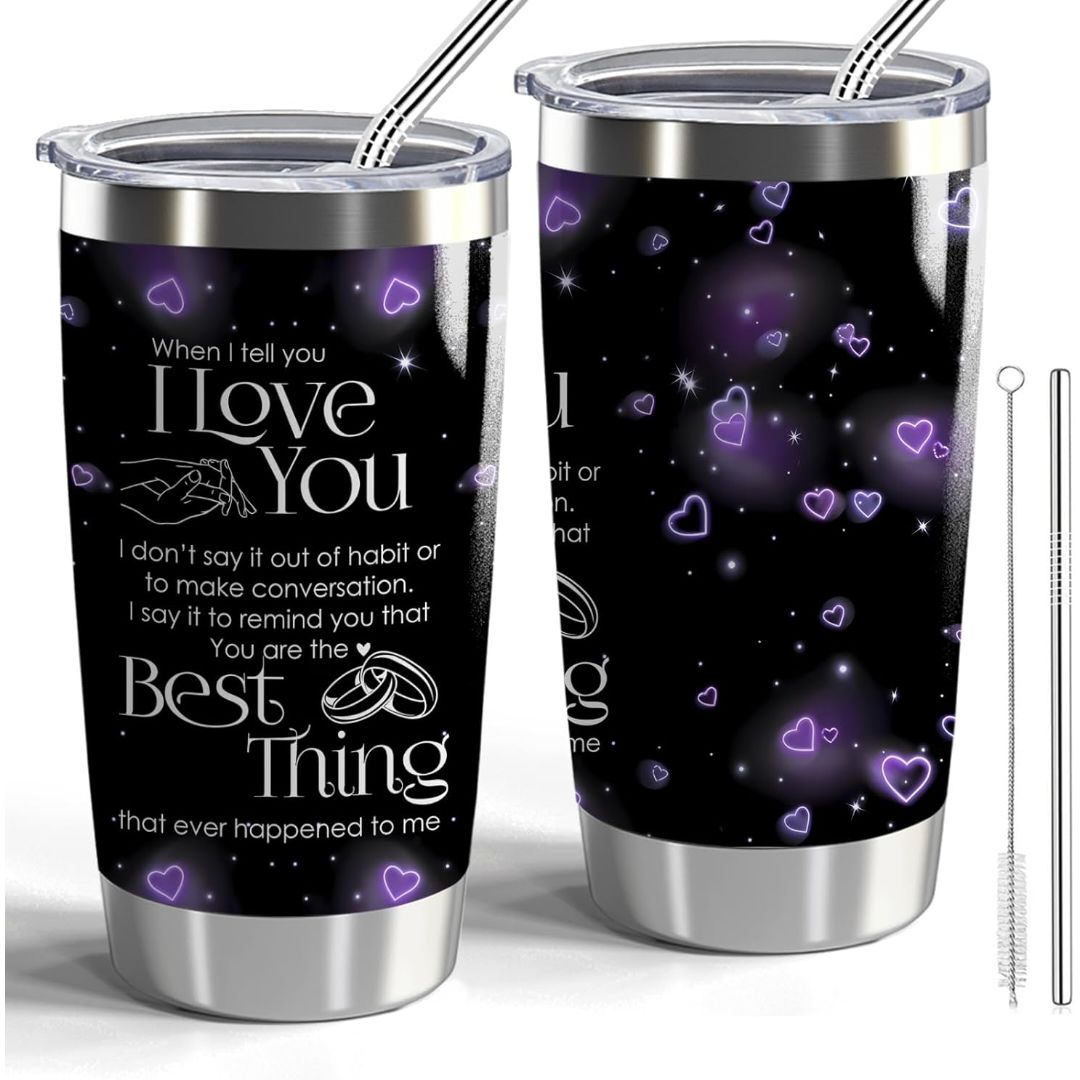 I Love You Forever & Always Black Tumbler – view 1