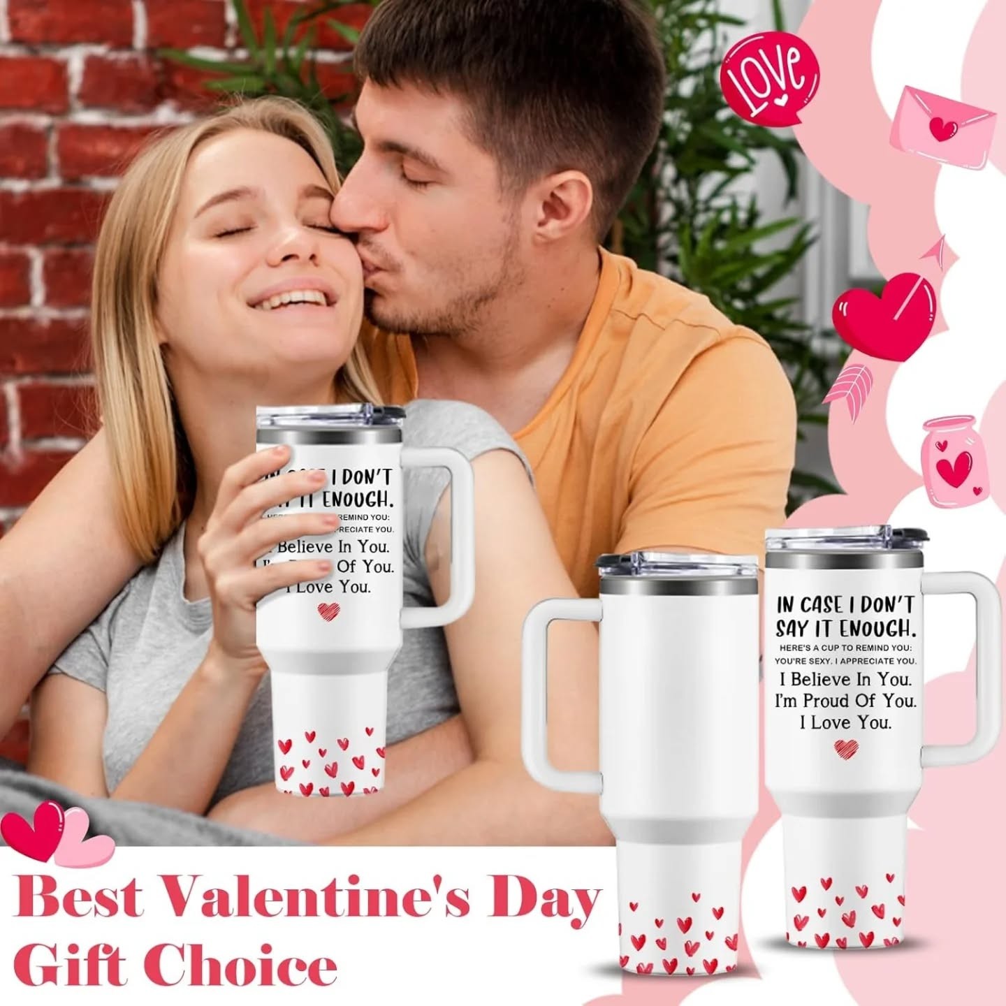 I Love You Stainless Steel Travel Cup (40oz) – view 1