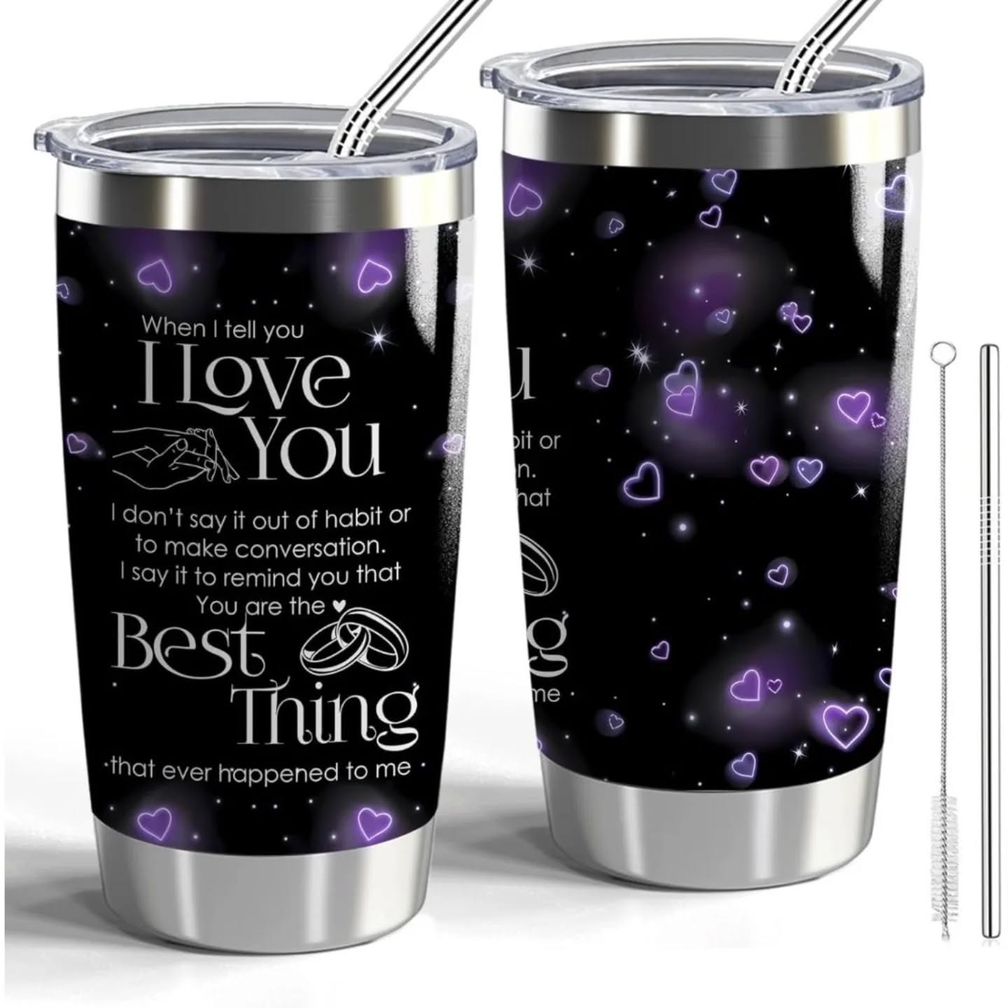 I Love You, You Are The Best Thing That Ever Happened To Me Stainless Steel Gift Tumbler 20oz – view 1