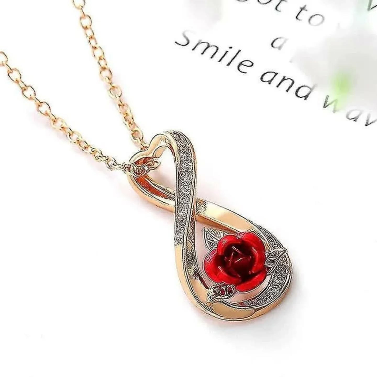Infinity Symbol Rose Gold Fashion Necklace – view 1