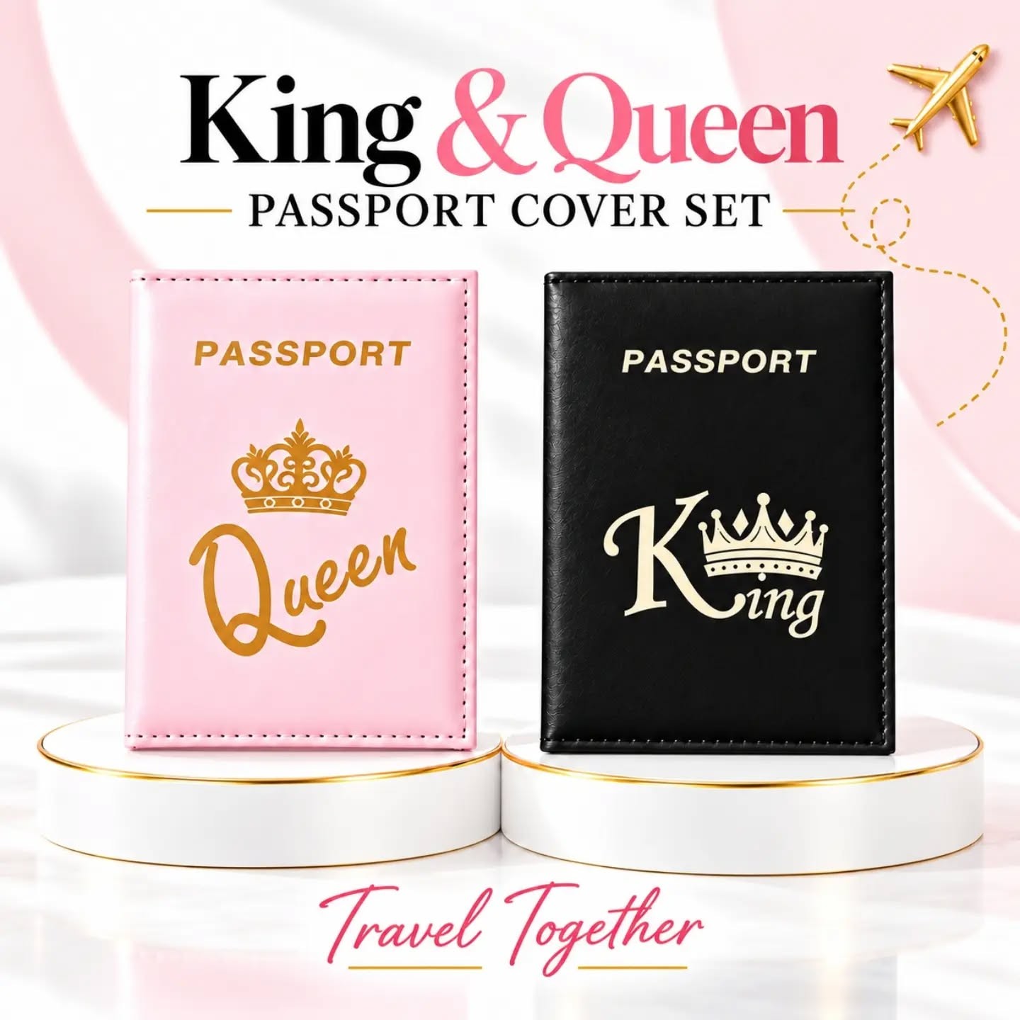 King & Queen Passport Cover Set – view 1