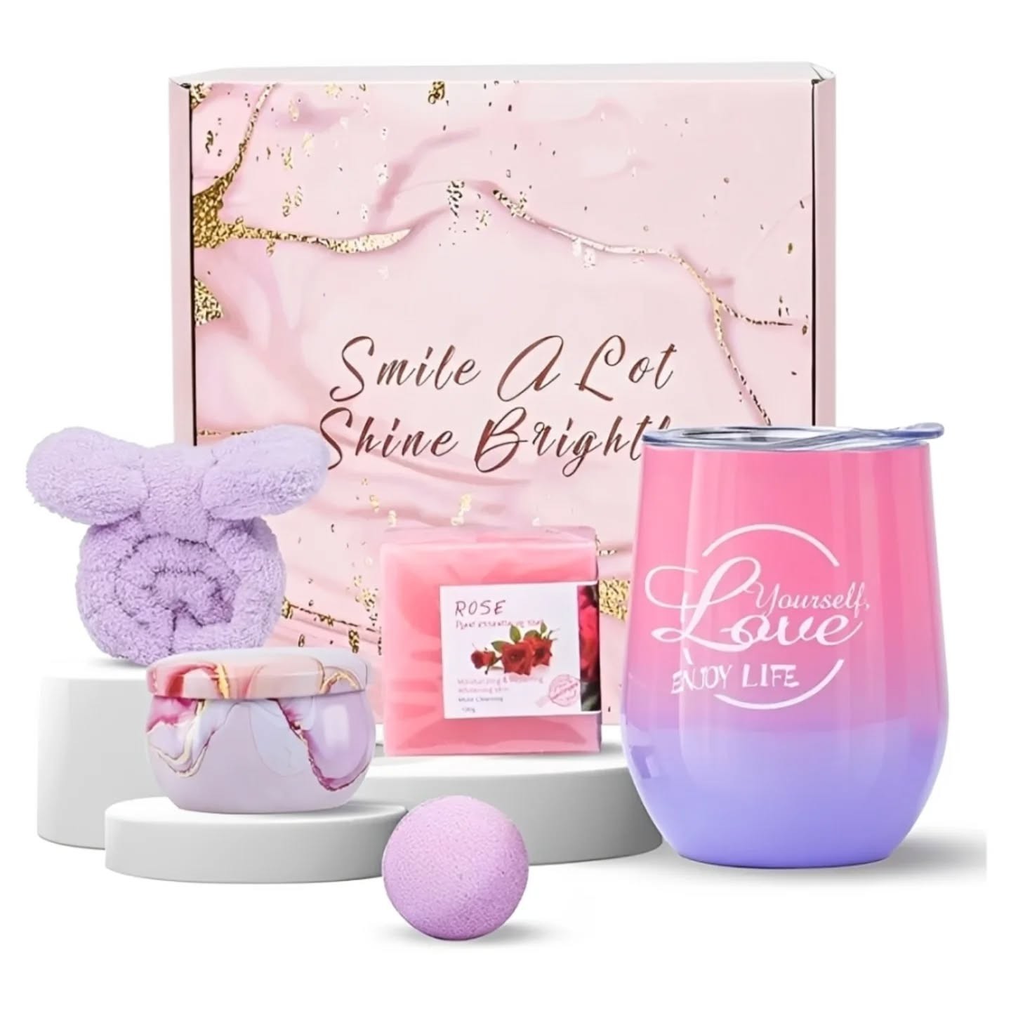 Love Yourself, Enjoy Life Tumbler Gift Set – view 1