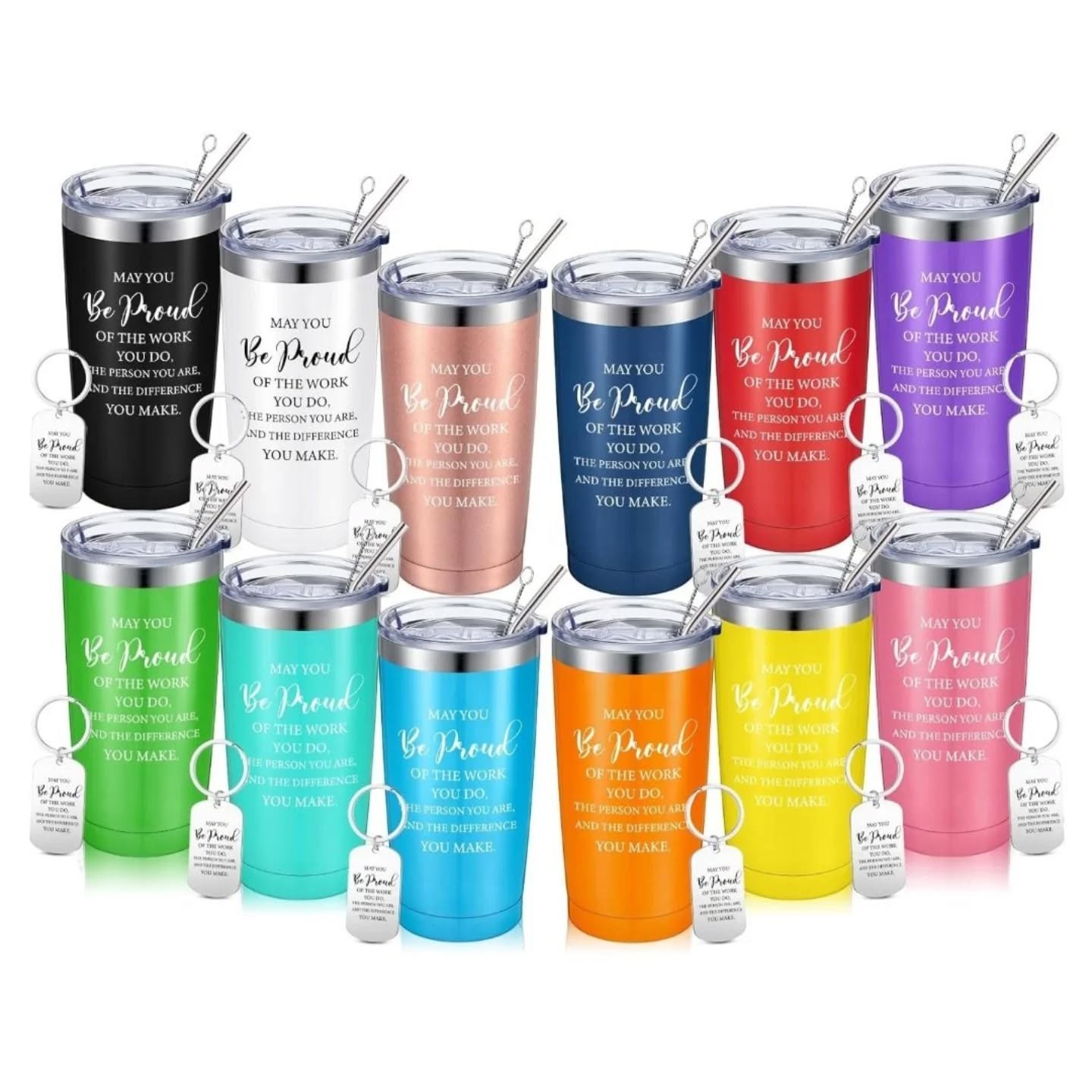 May You Be Proud of The Work You Do Gift Set – Tumbler & Keychain – view 1