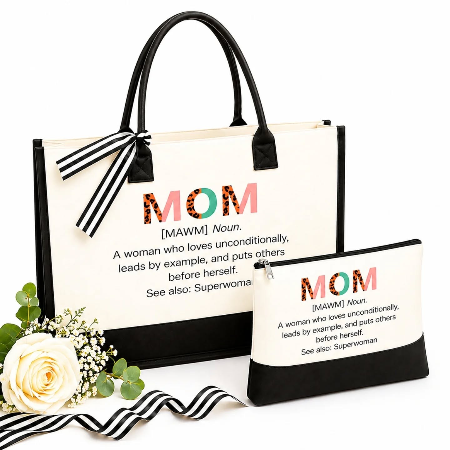 Mom Definition Tote Bag & Cosmetics Bag Set – view 1