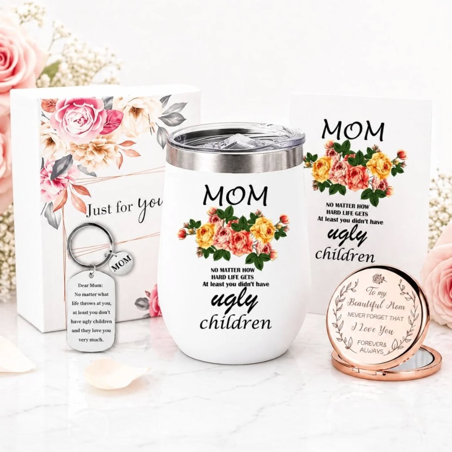 Mom No Matter How Hard Life Gets At Least You Don't Have Ugly Children Gift Set – view 1