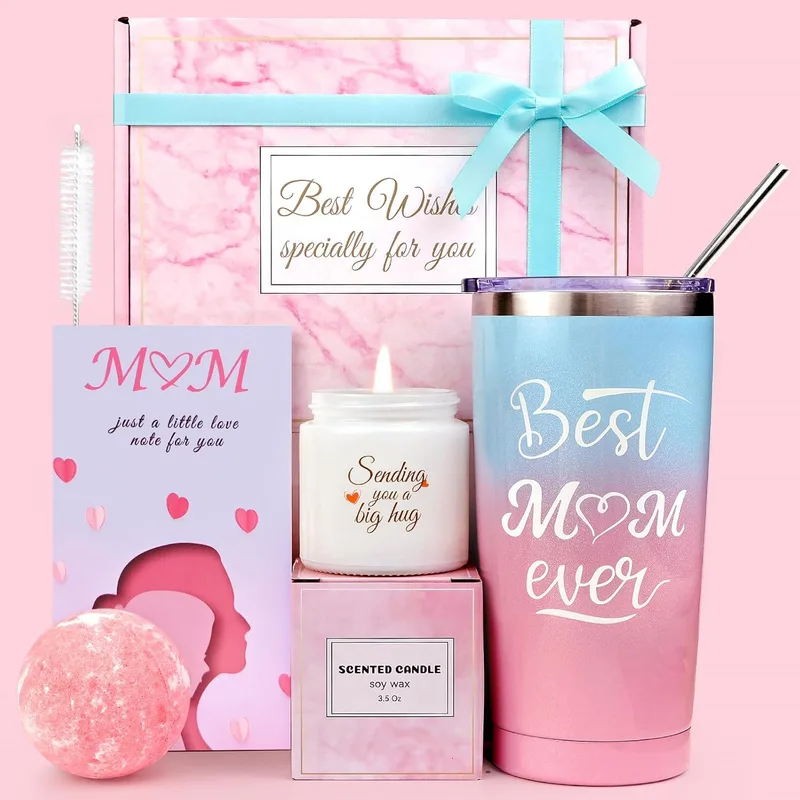 Best Mom Ever Pink Tumbler Gift Set
