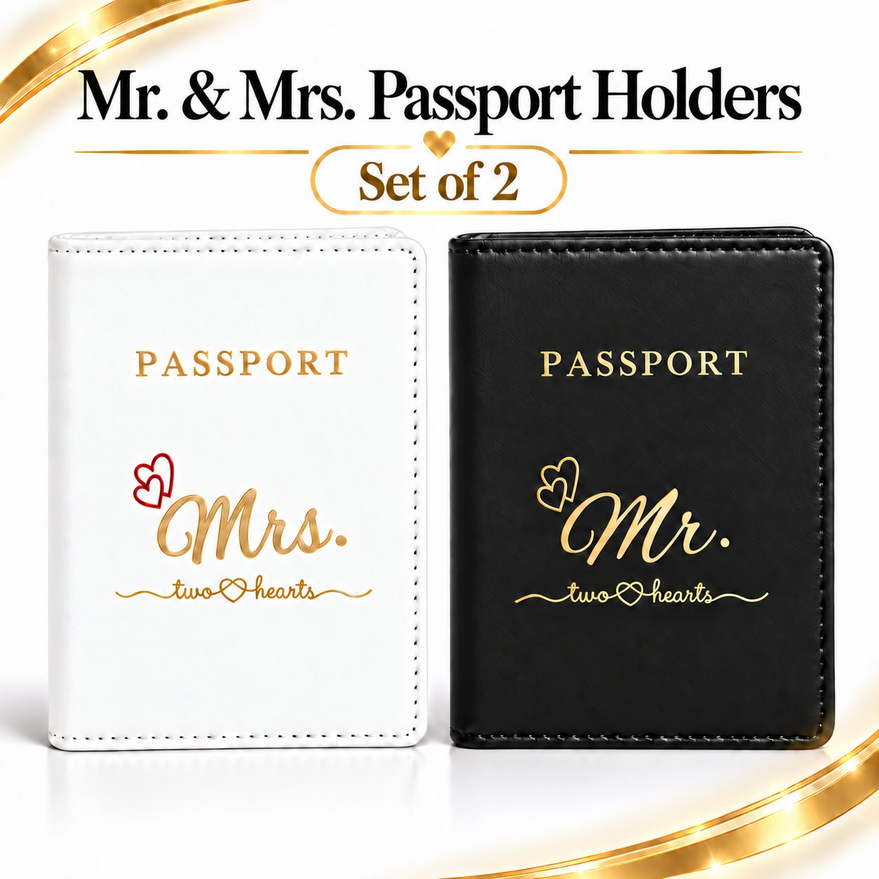 Mr & Mrs Passport Cover Set – view 1