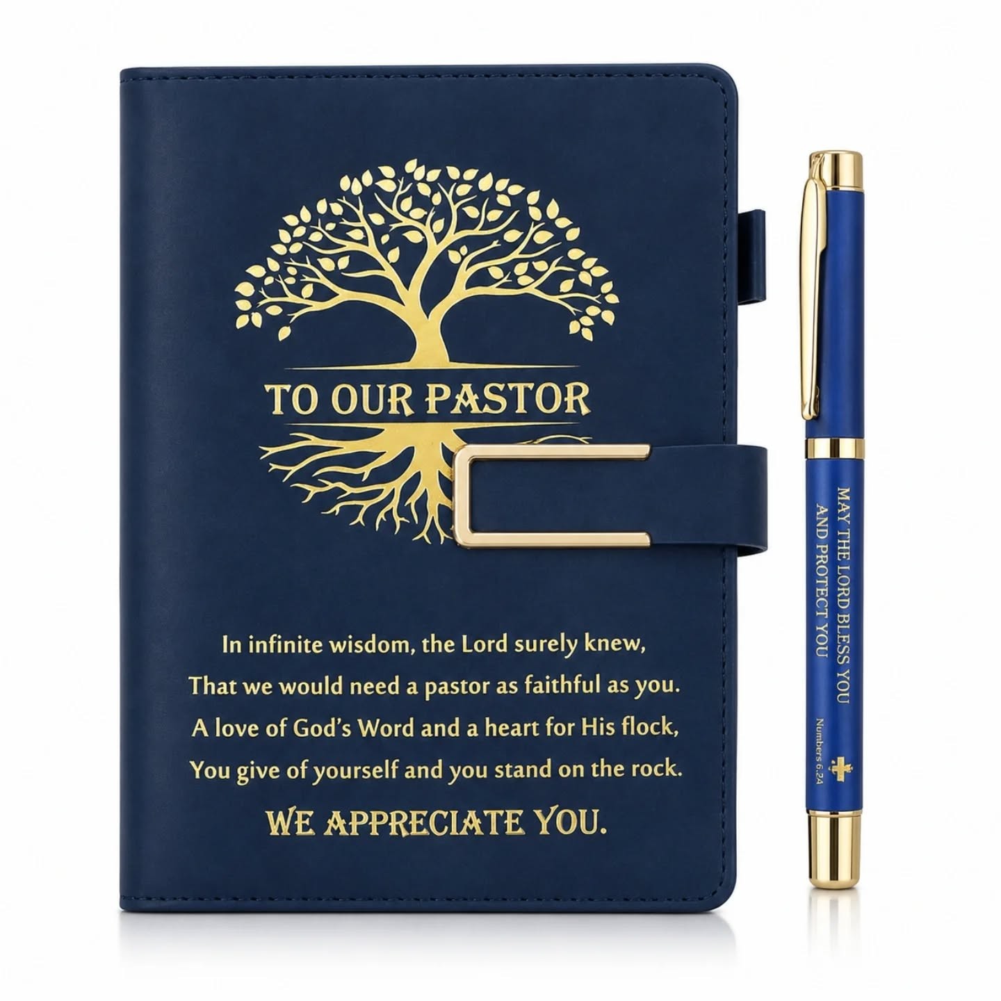 Pastor Appreciation Journal & Pen Gift Set (Executive Blue) – view 1