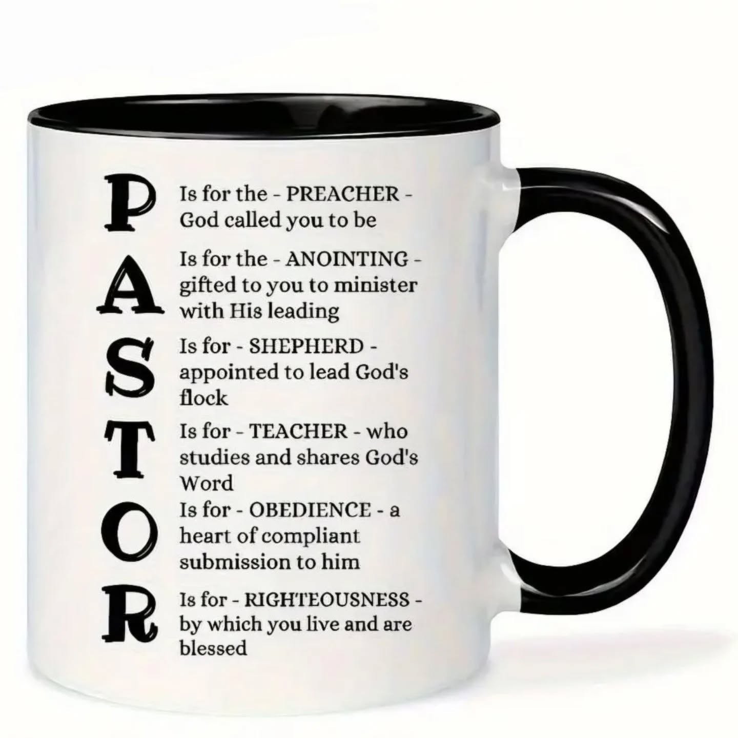Pastor Appreciation Mug: Thank You Pastor Ceramic Gift Mug 11oz – view 1