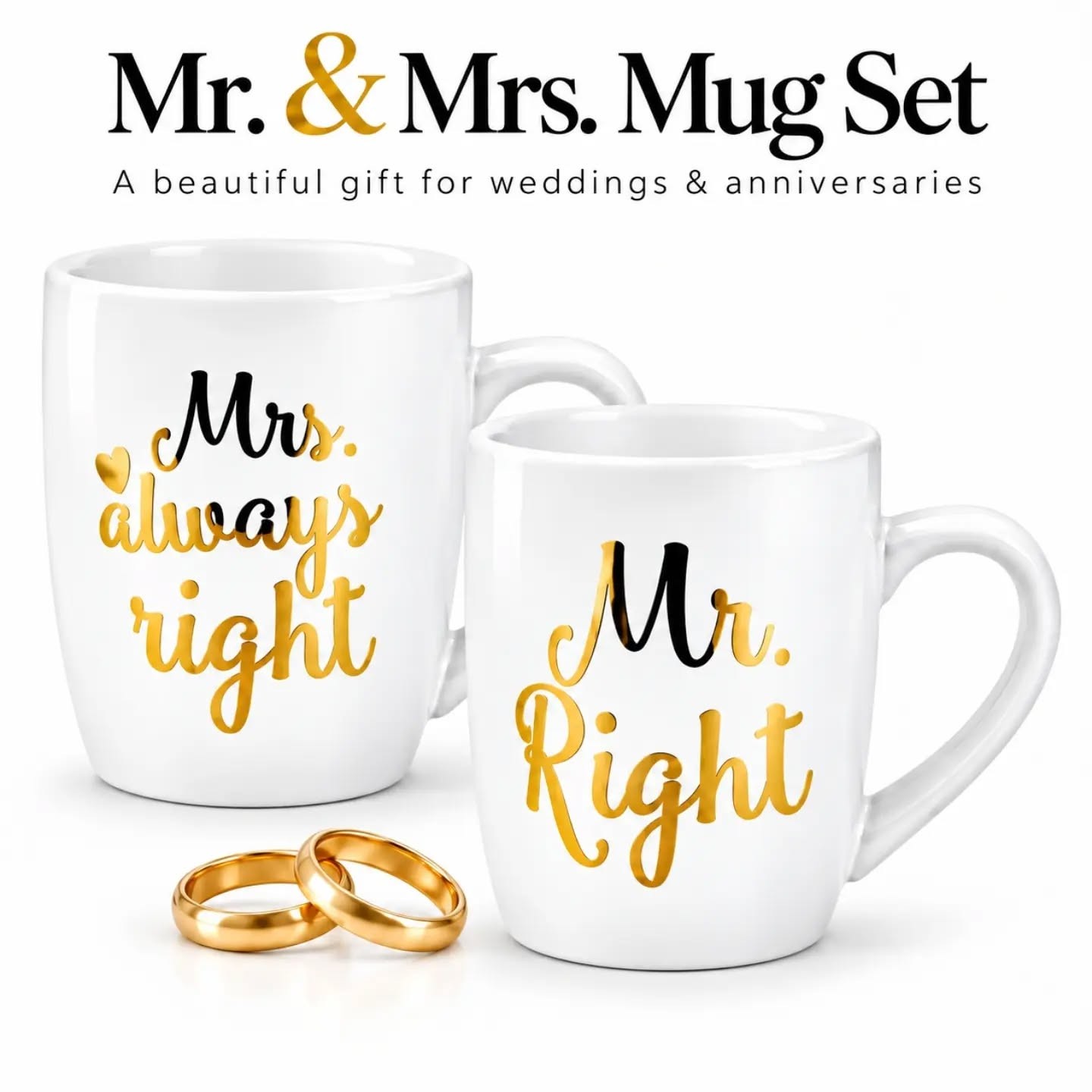 A Perfect Pair – Mr. & Mrs. Mug Set – view 1