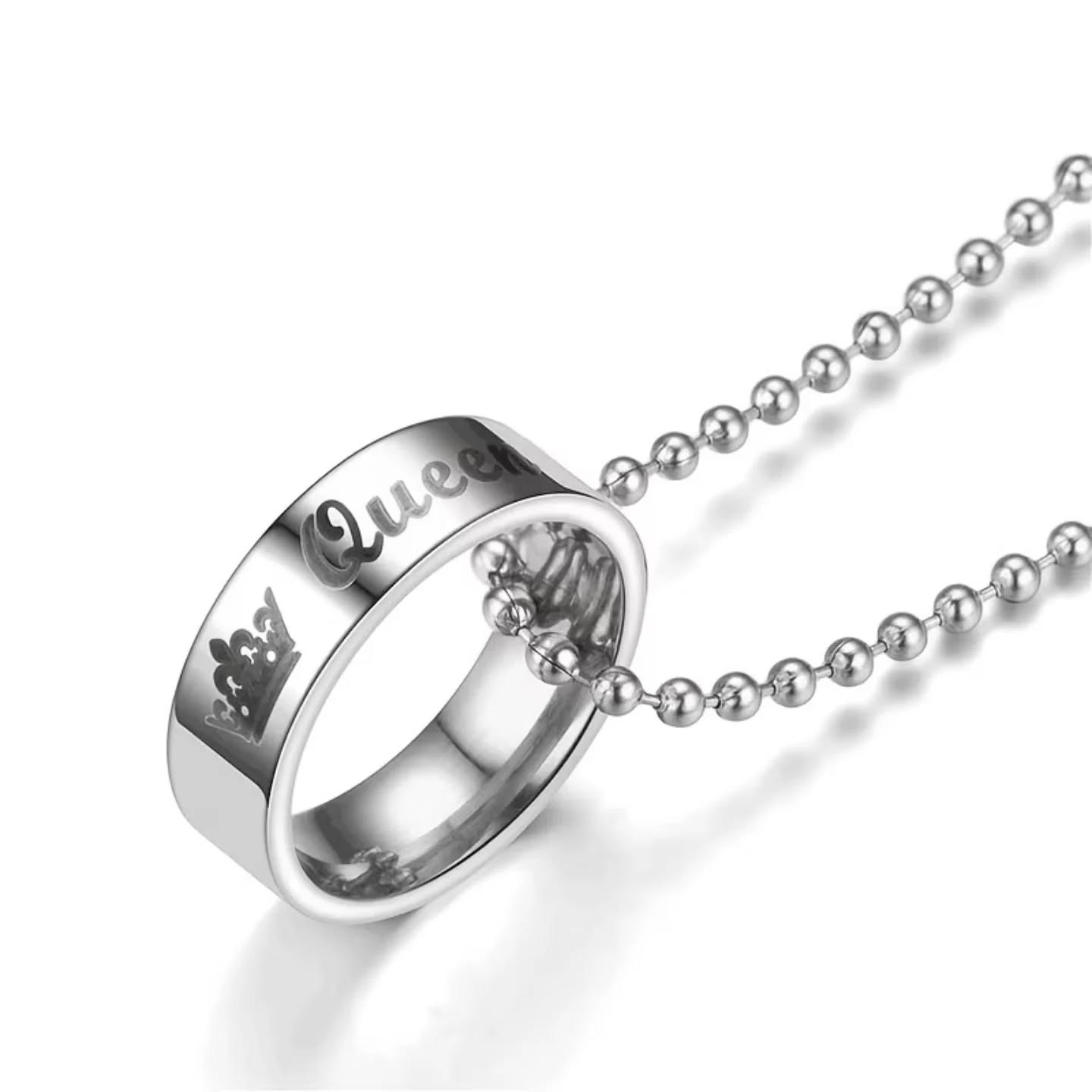 Queen Stainless Steel Chain & Pendant Set – view 1