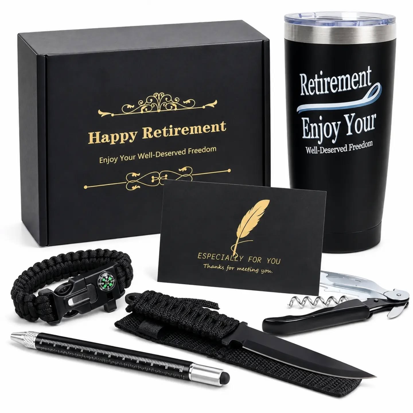 Retirement Gift Set – Tumbler & Bracelet – view 1