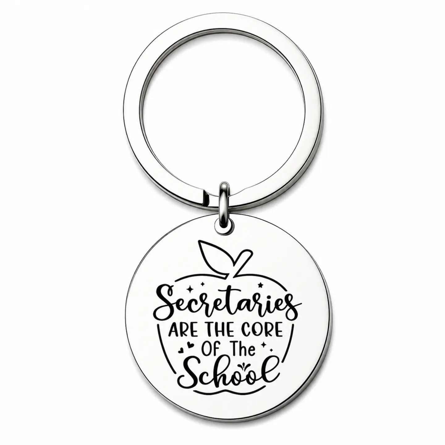 Secretaries Are The Core Of The School Stainless Steel Keychain – view 1