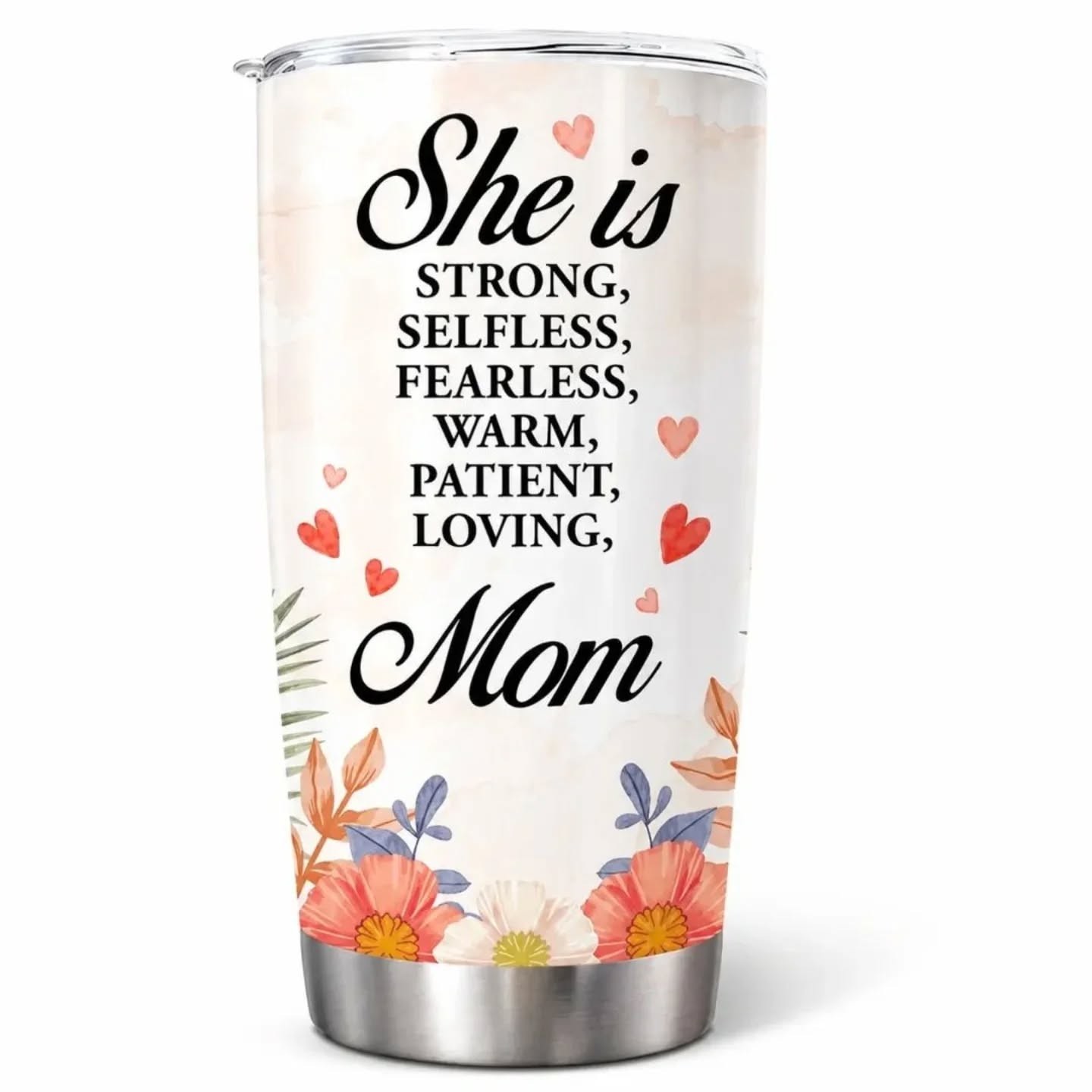 She Is Mom Stainless Steel Tumbler (20oz) – view 1