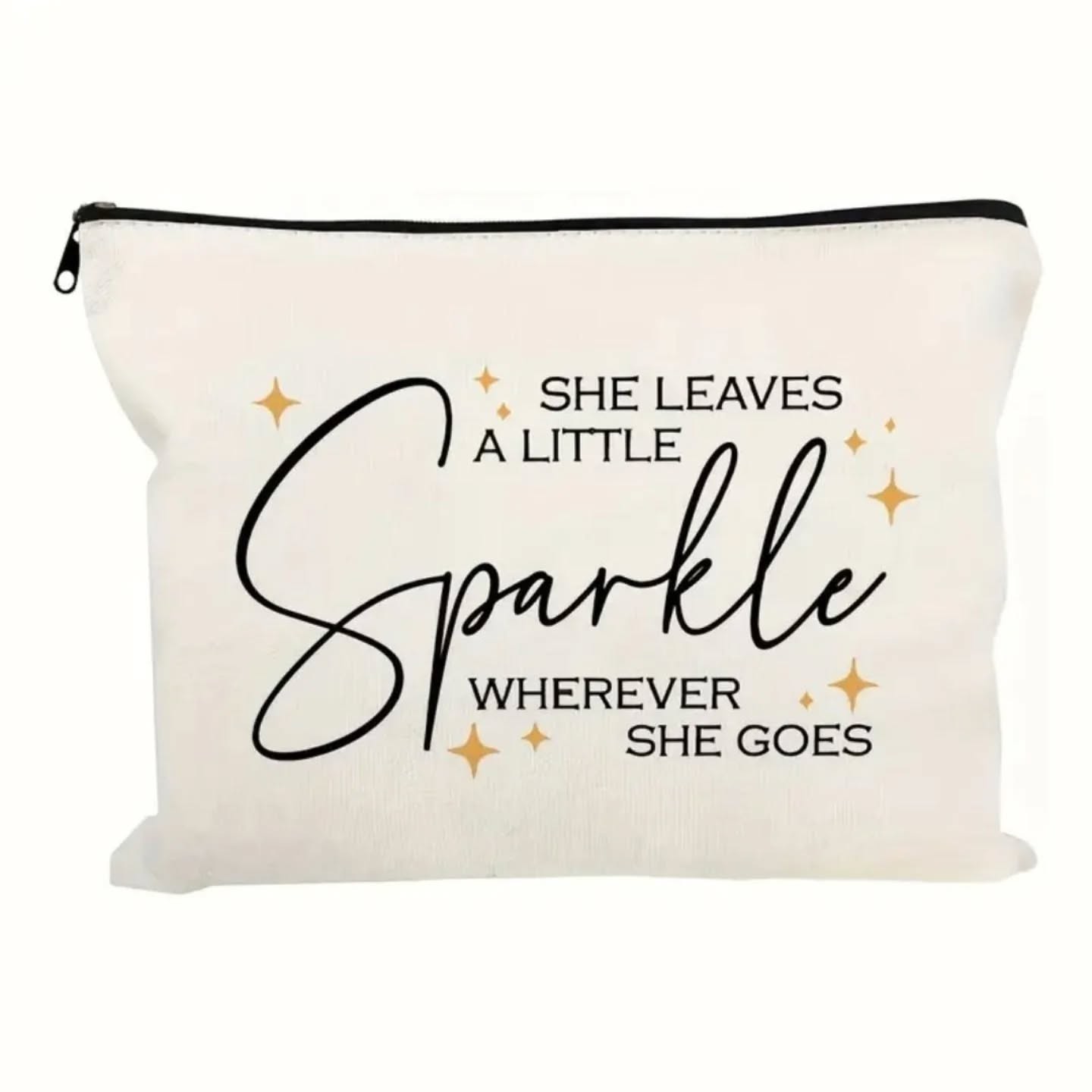 She Leaves A Little Sparkle Wherever She Goes Canvas Pouch – view 1