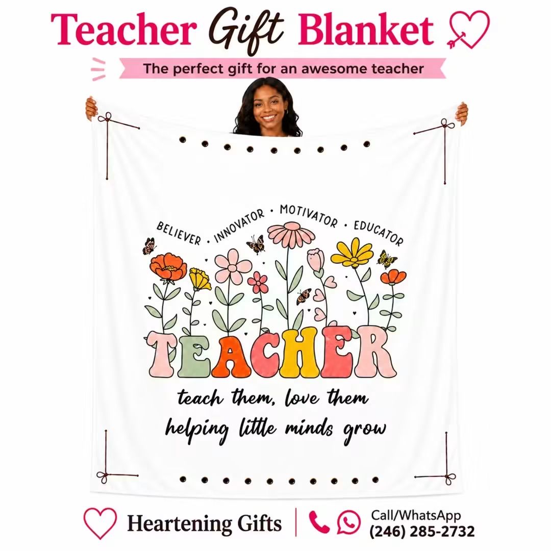 Teacher Appreciation Blanket – view 1