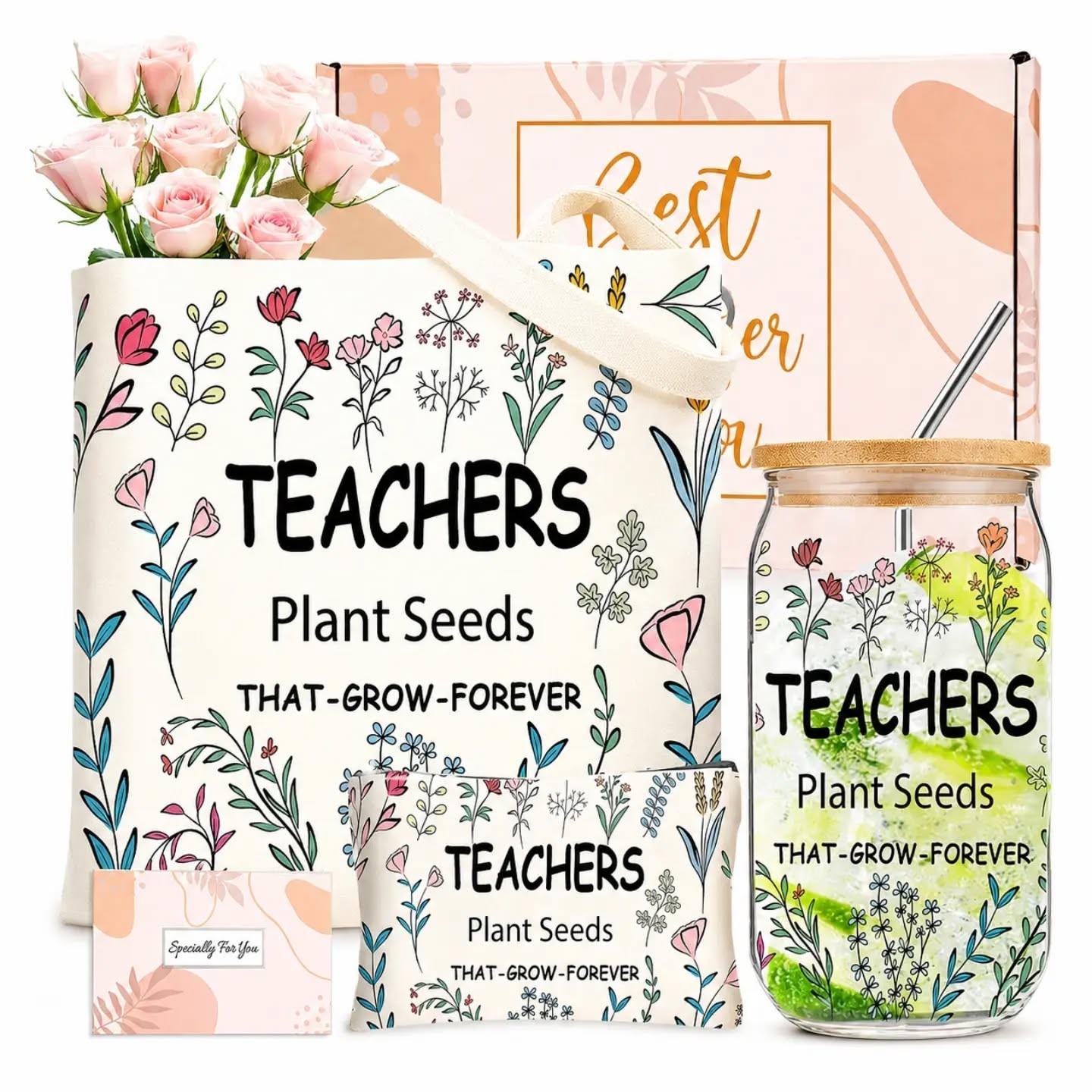Teacher Plant Seeds That Grow Forever Appreciation Gift Set – view 1
