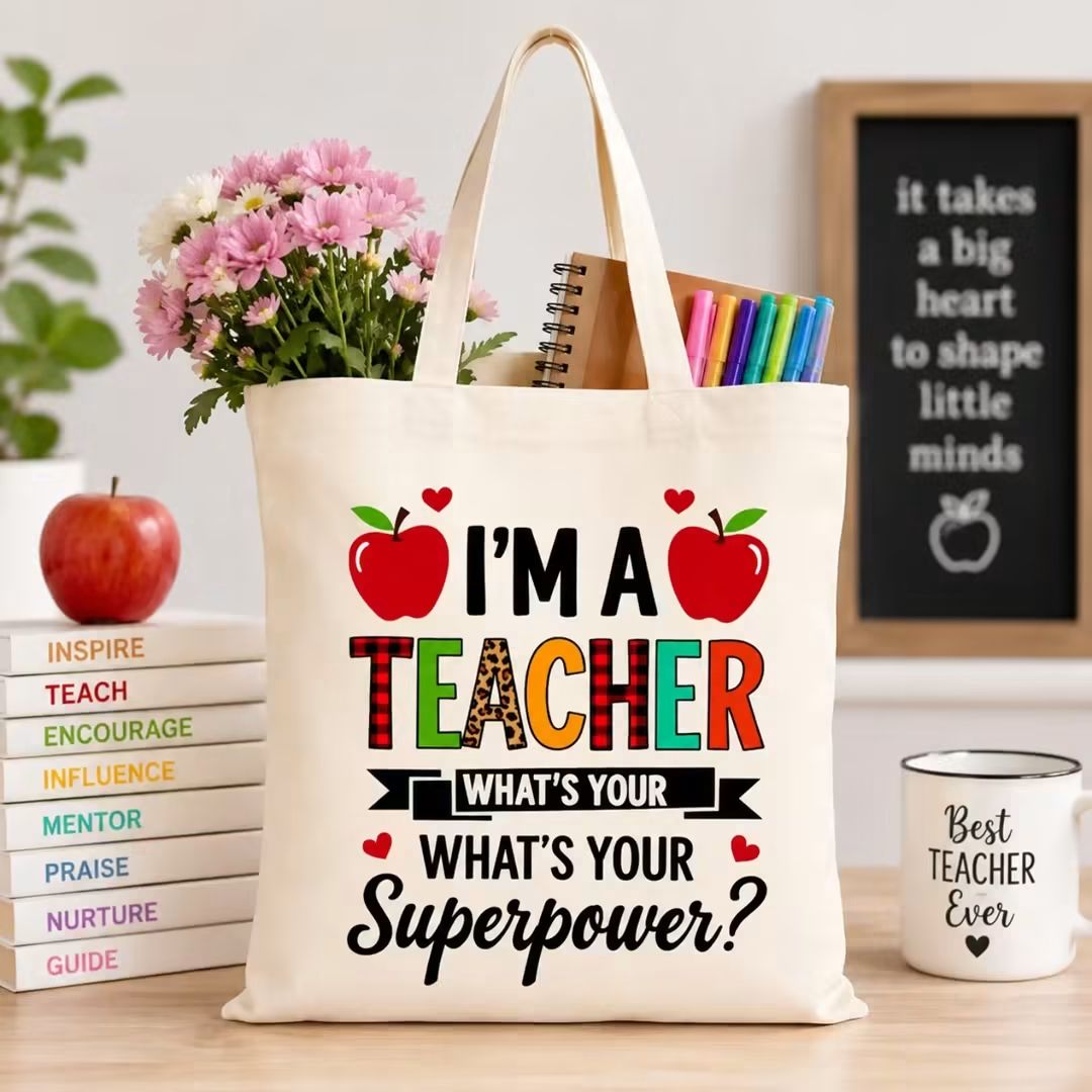 I'm a Teacher What's Your Superpower Tote – view 1
