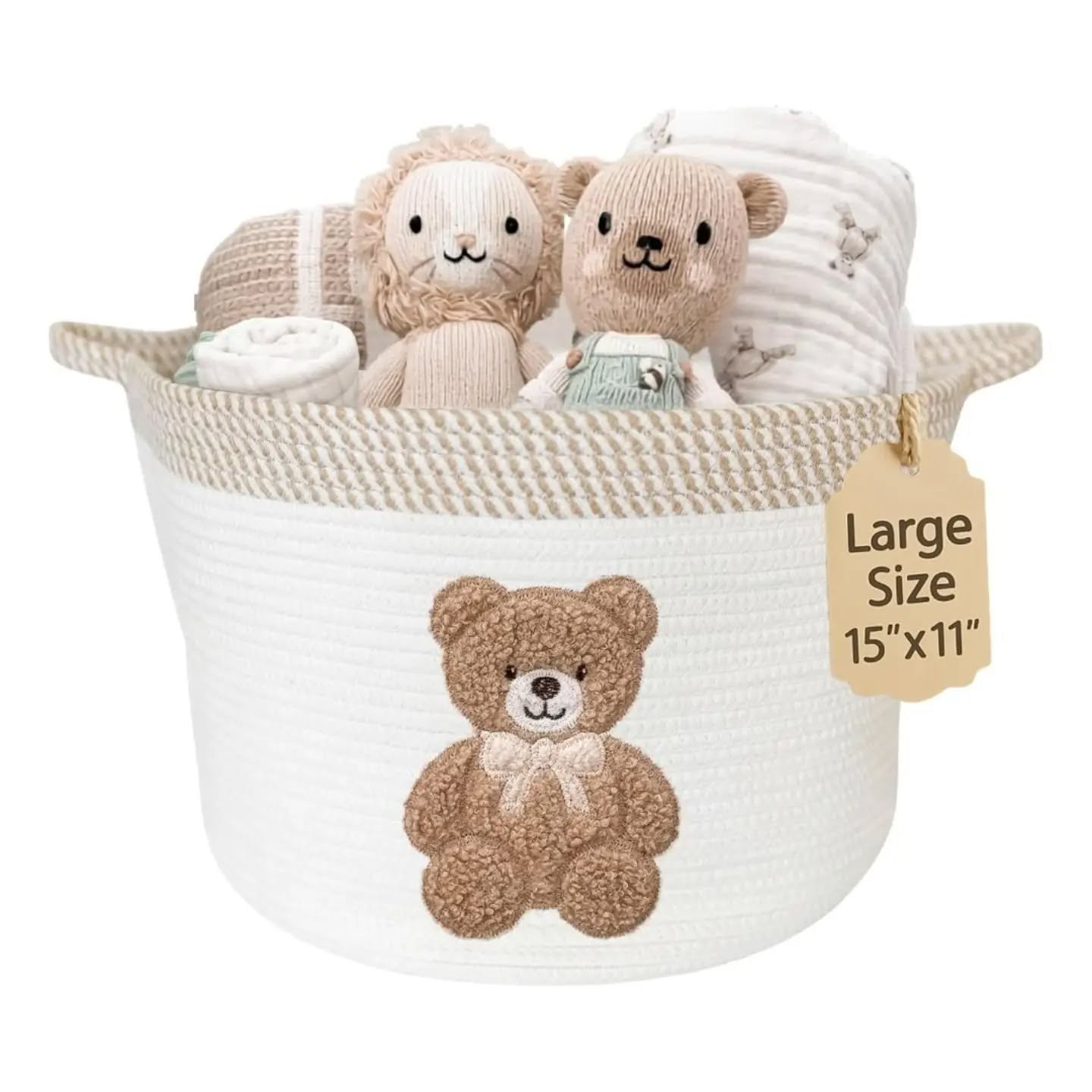 Teddy Bear Nursery Storage Basket – view 1