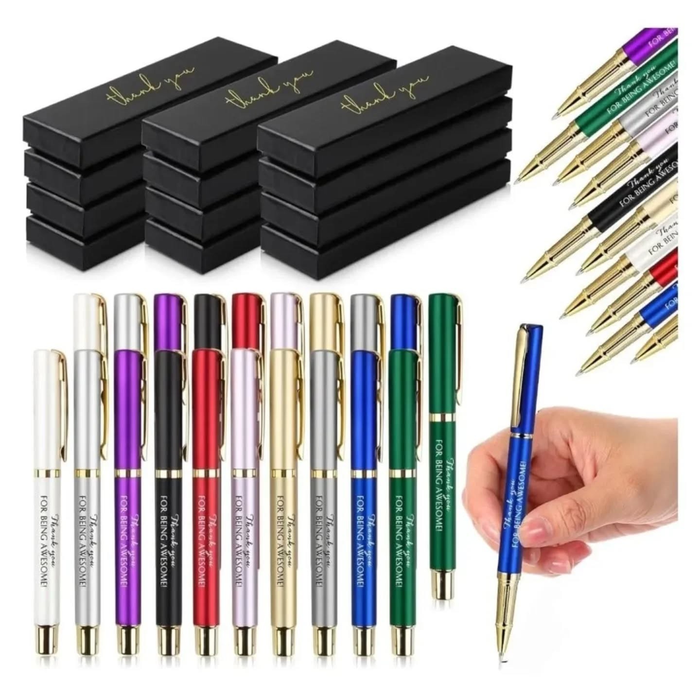 Thank You For Being Awesome Pens With Gold Accents, Beautifully Boxed – view 1